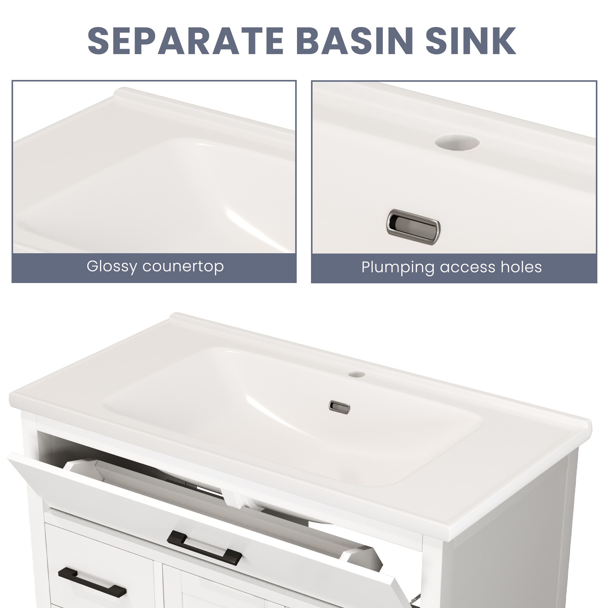 JEAREY 36JY-WT Bath-Vanity-Combo - View #7
