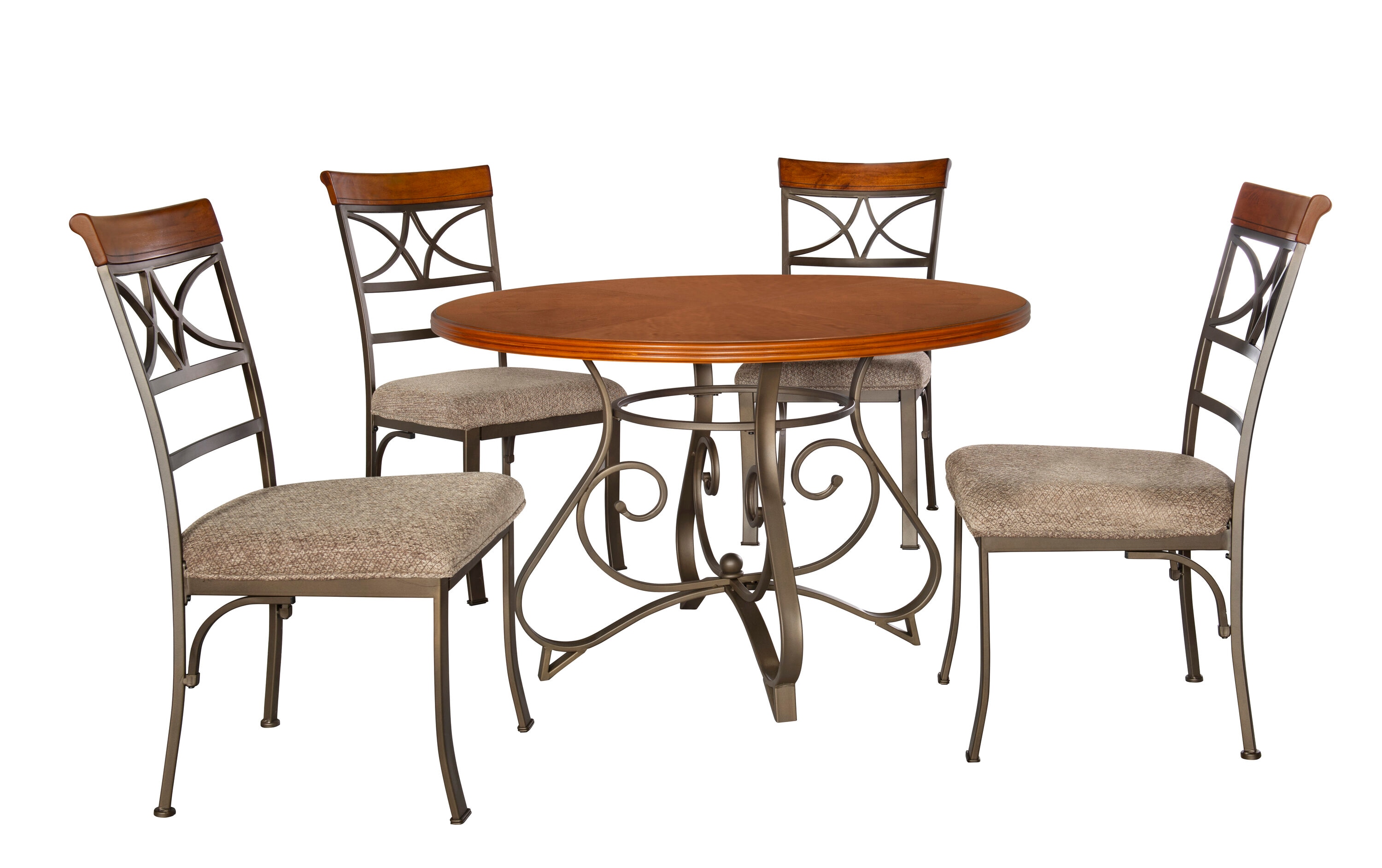 Powell PWLS583 Brown Contemporary/Modern Dining Room Set with Round Table ( Seats 4 )