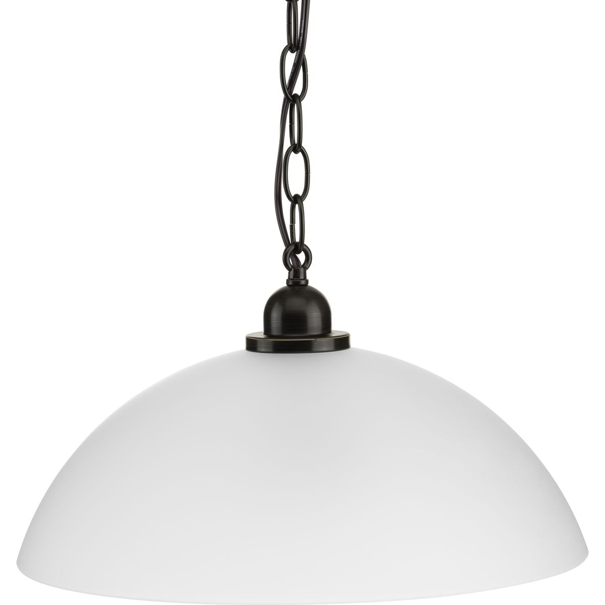 Antique Bronze Glass Dome Pendant Light with Bowl Shade
