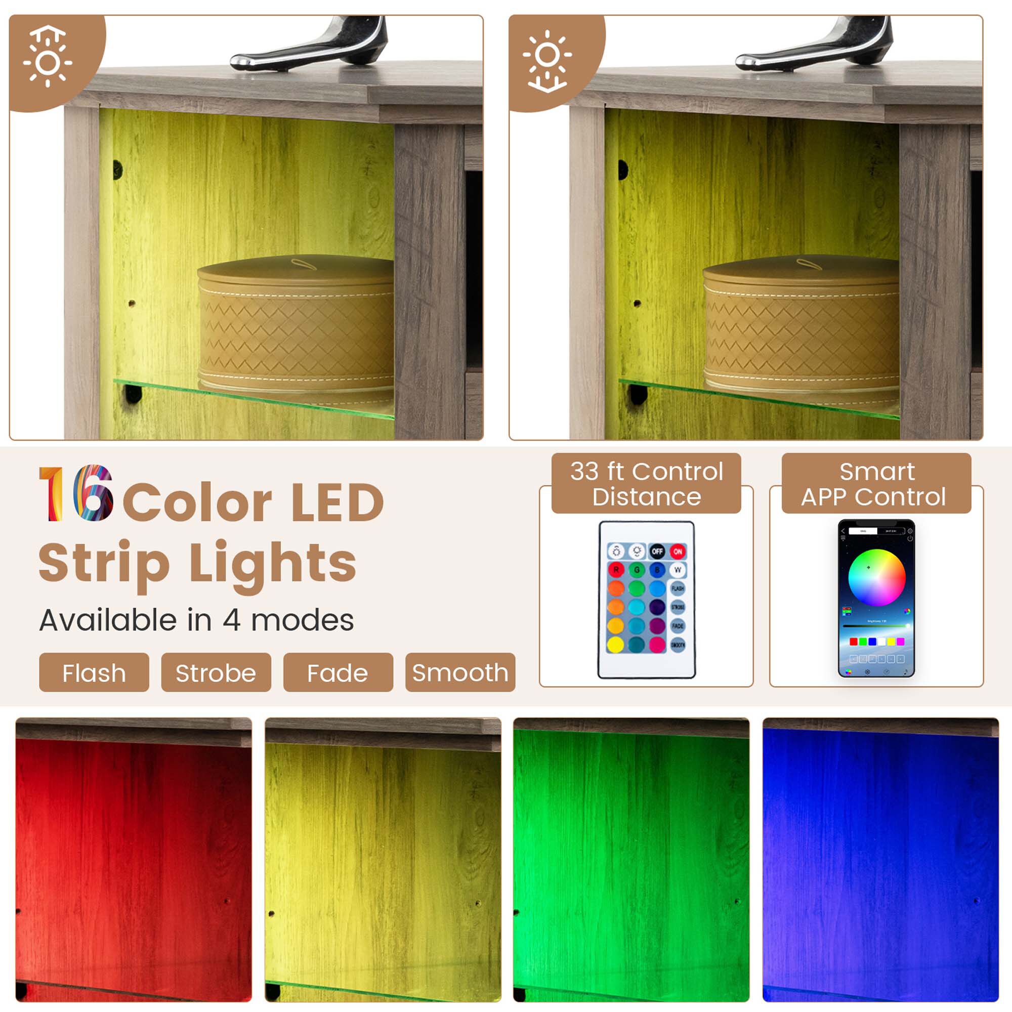 Costway SWL00019 Electric-Fireplaces - View #4