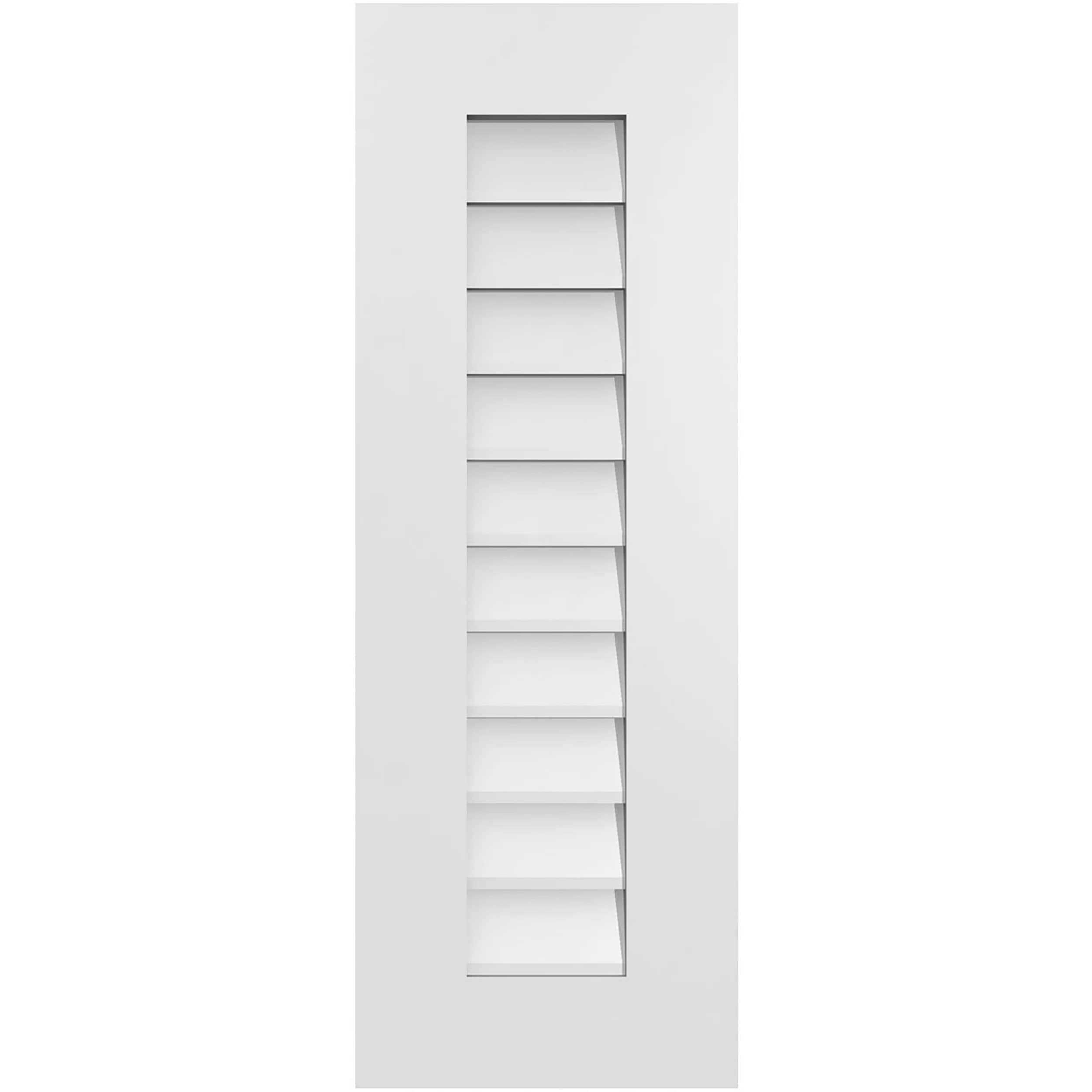 Ekena Millwork GVPVE12X3401SN 12-Inches x 34-Inches Off-white Rectangle PVC Gable Louver Vent