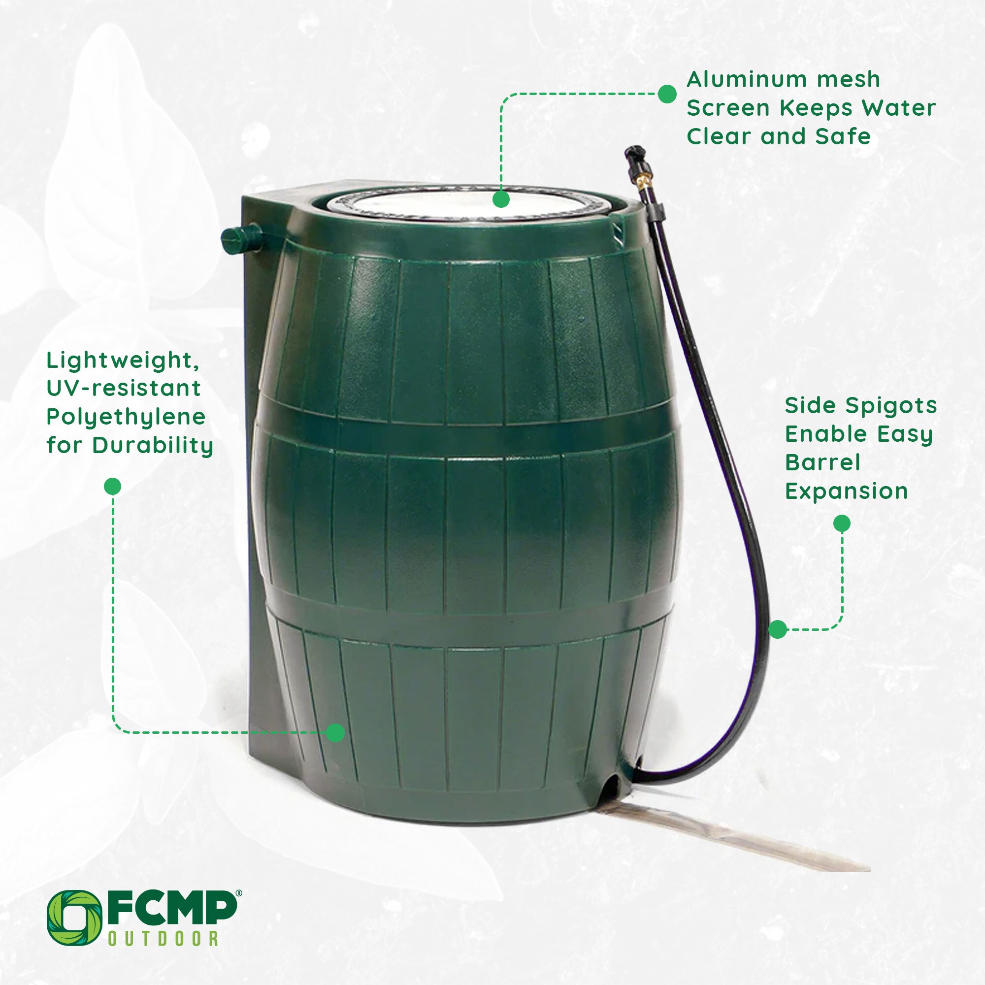 FCMP Outdoor RC4000-GRN Rain-Barrels - View #2