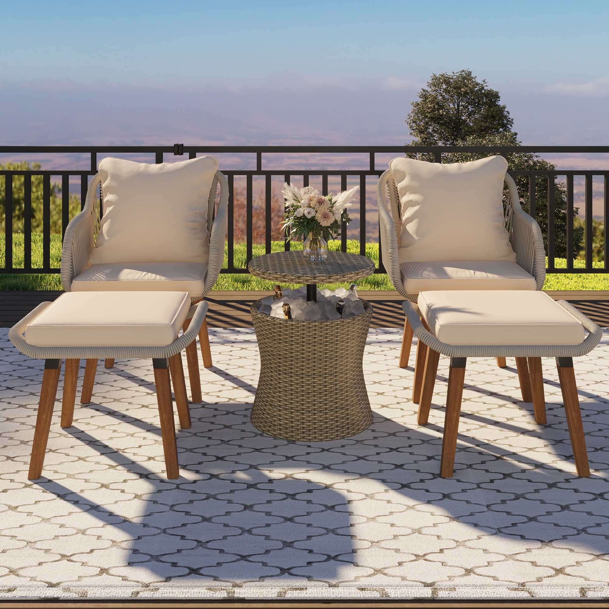 CASAINC CEW-012RDDB05X2 Patio-Conversation-Sets - View #3