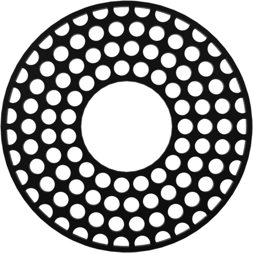 Ekena Millwork CMPP24FFSBL Fink 24-in W x 24-in L Contemporary Painted Black PVC Whole Ceiling Medallion