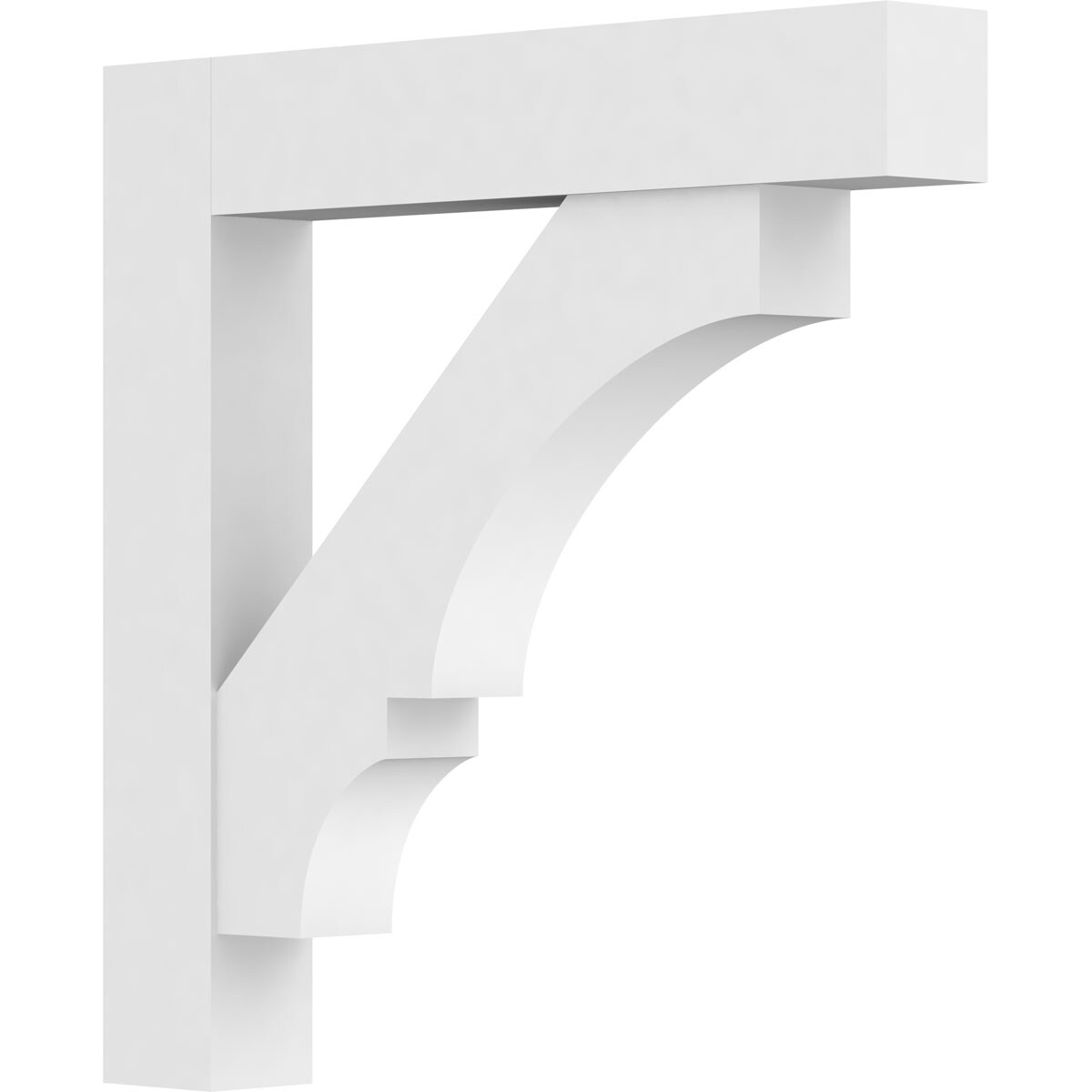 Ekena Millwork BKTP05X36X36BOA05 Standard Balboa 5-in x 36-in x 36-in White PVC Standard bracket