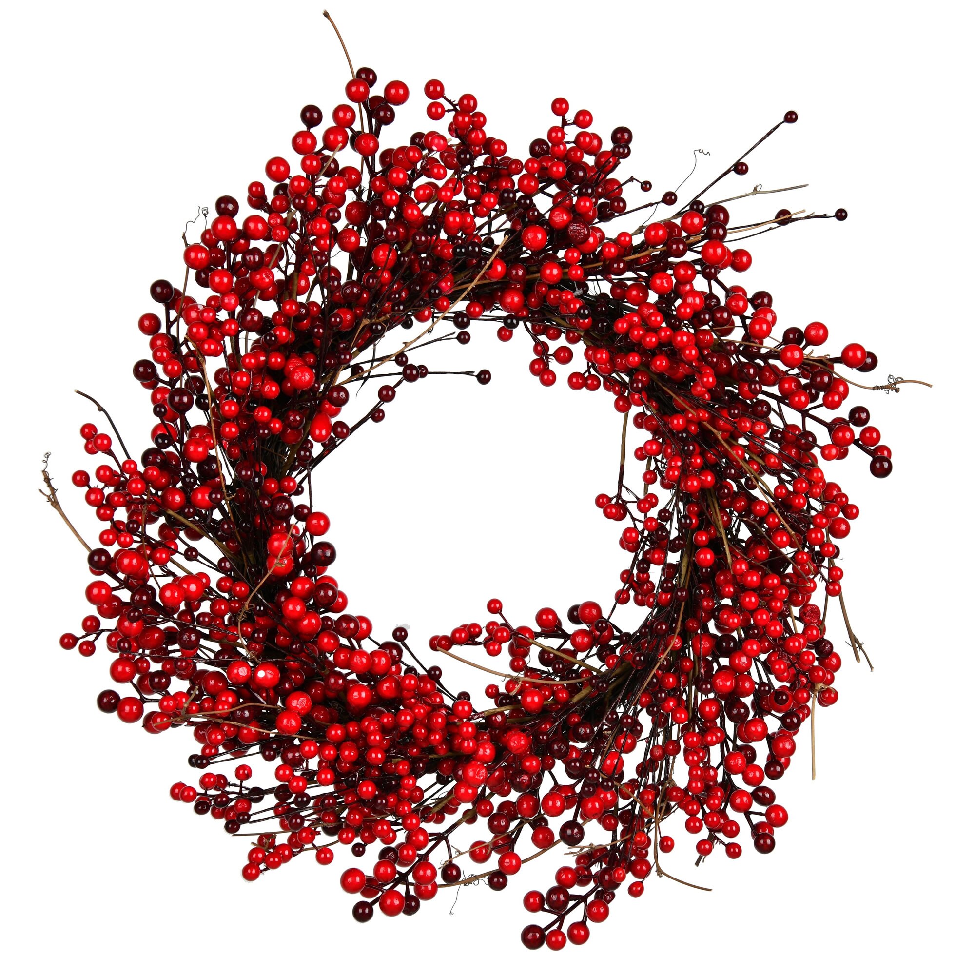 Vickerman FY190128 28-in Indoor Red Berry Artificial Christmas Wreath