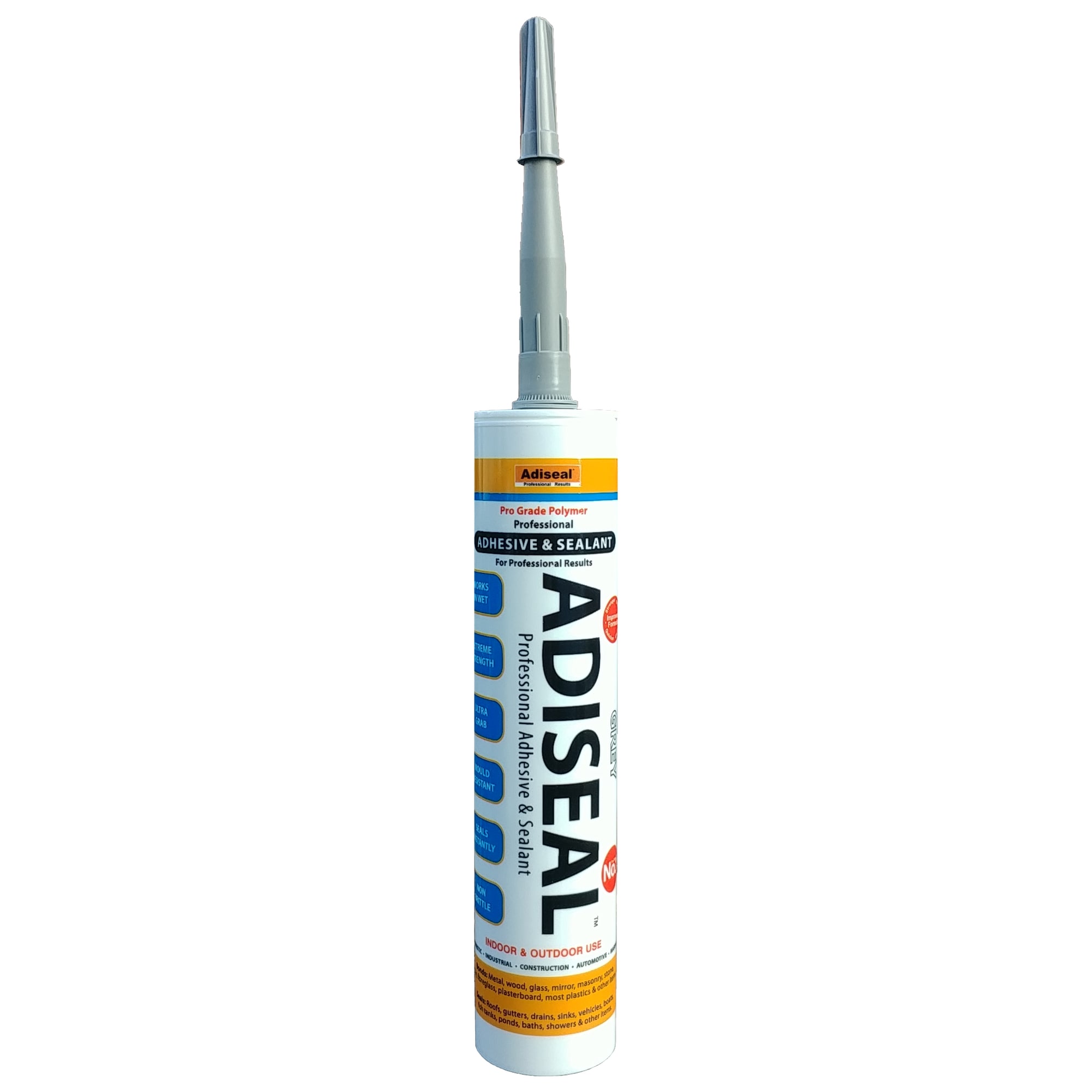 ADISEAL USA 5060380670199 ADISEAL 10 -Pack 9.8-oz Exterior specialty GREY Paintable Advanced Sealant Caulk