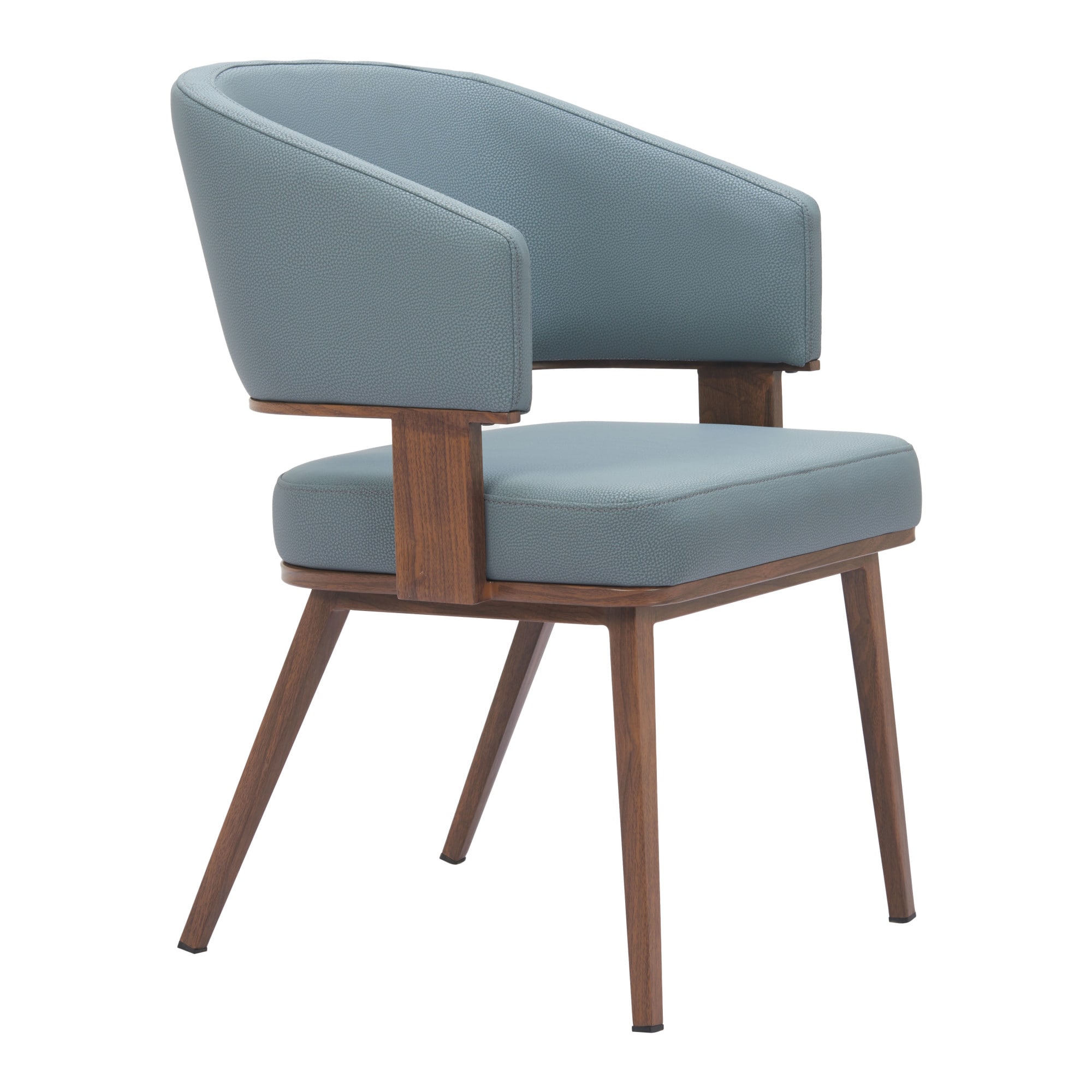 ZUO 110328 Set of 2 Contemporary/Modern Faux Leather Dining Arm Chair (Wood Frame)