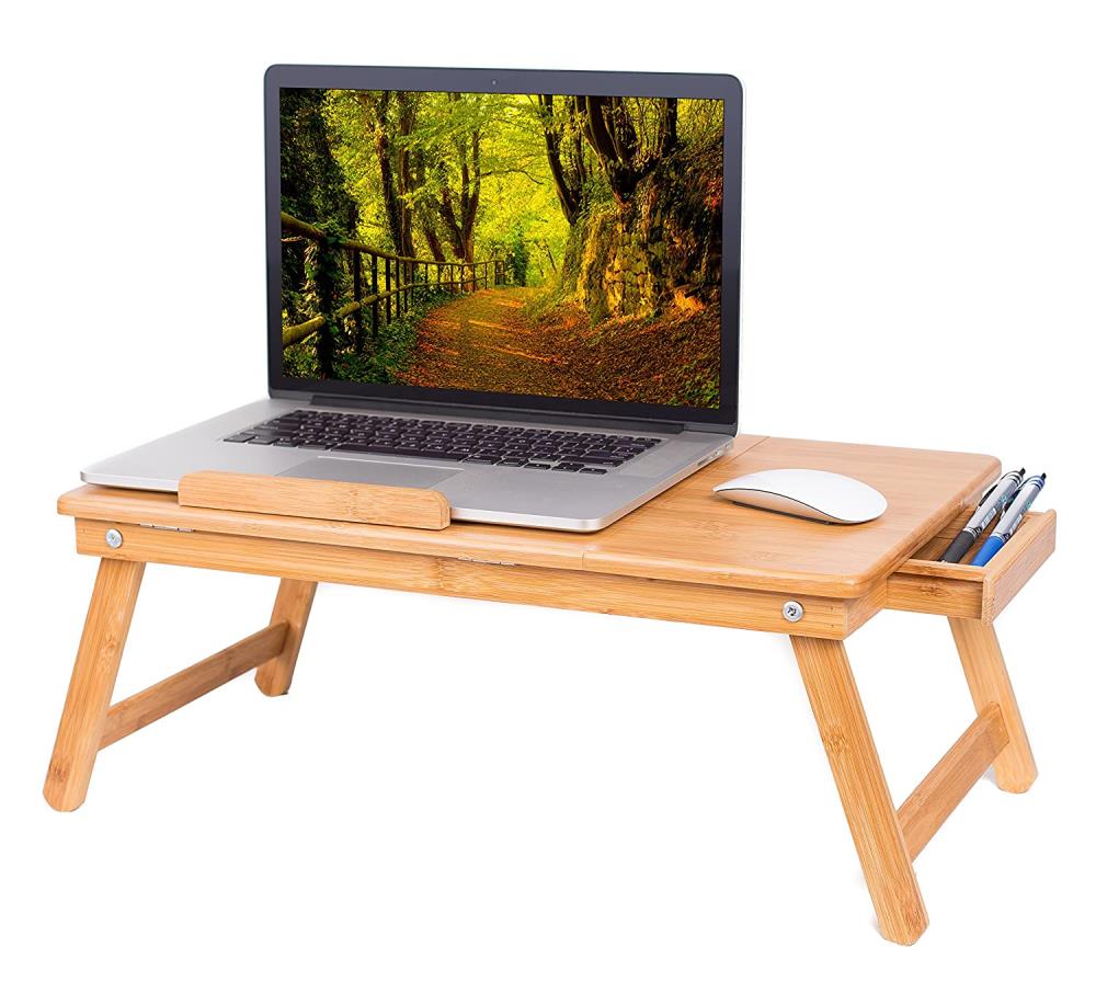 BirdRock Home 21.65-in Black Classic Bamboo Lap Desk in the Desks