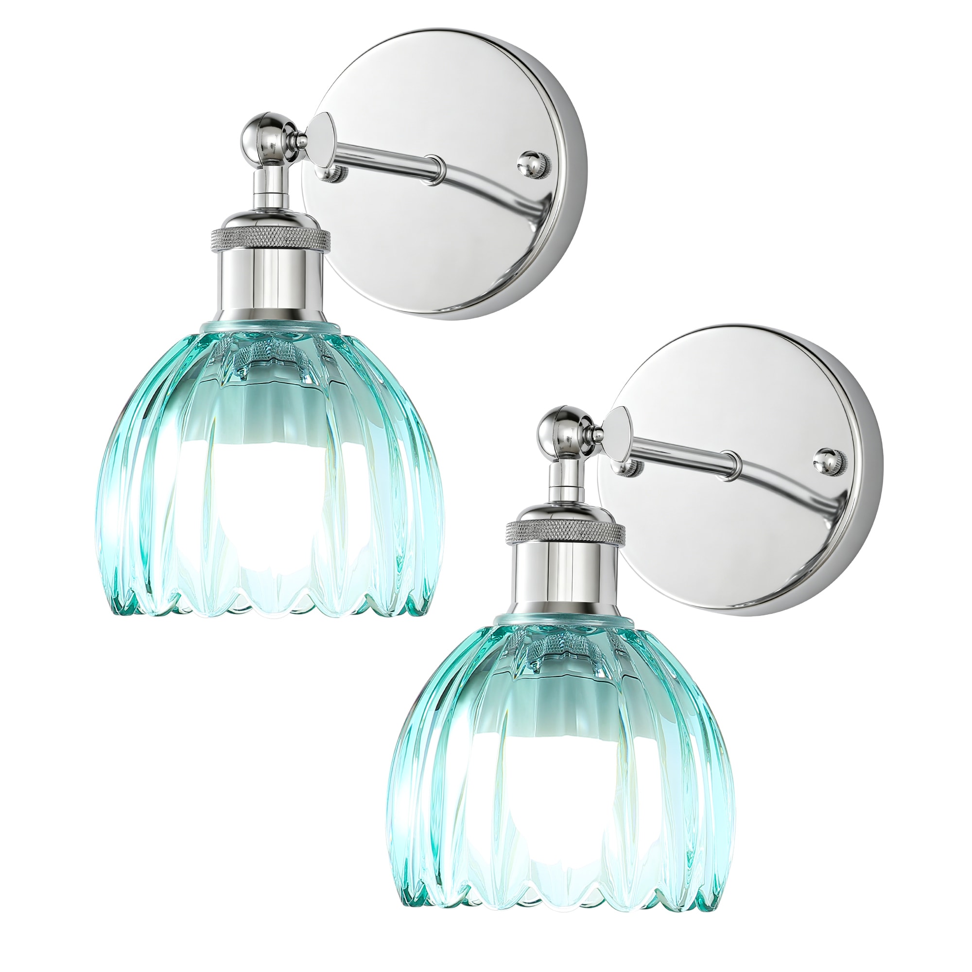 DAKAFUL 2 -Pack Vintage Battery Operated Wall Sconce with Tulip Glass Lampshade USB Rechargeable Battery Powered Wall Light for Bedside Bedroom Doorway Living Room