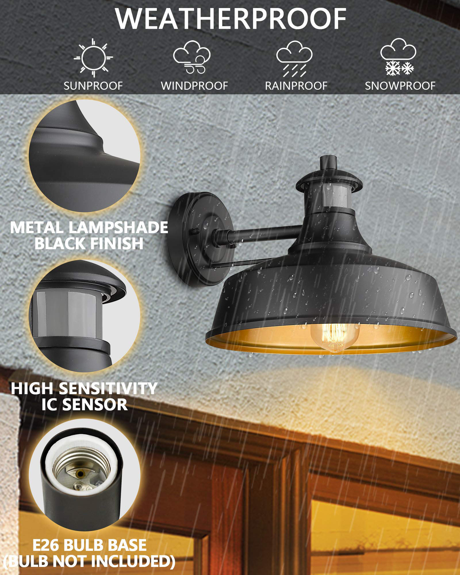 LTMATE LS4FW23B-SE BK Outdoor-Wall-Lighting - View #2
