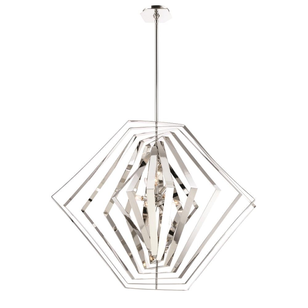 Eurofase 31888-011 Downtown 10 -Light Chrome Transitional For Use in Dining Rooms, Foyers, Kitchens, Living Rooms Chandelier