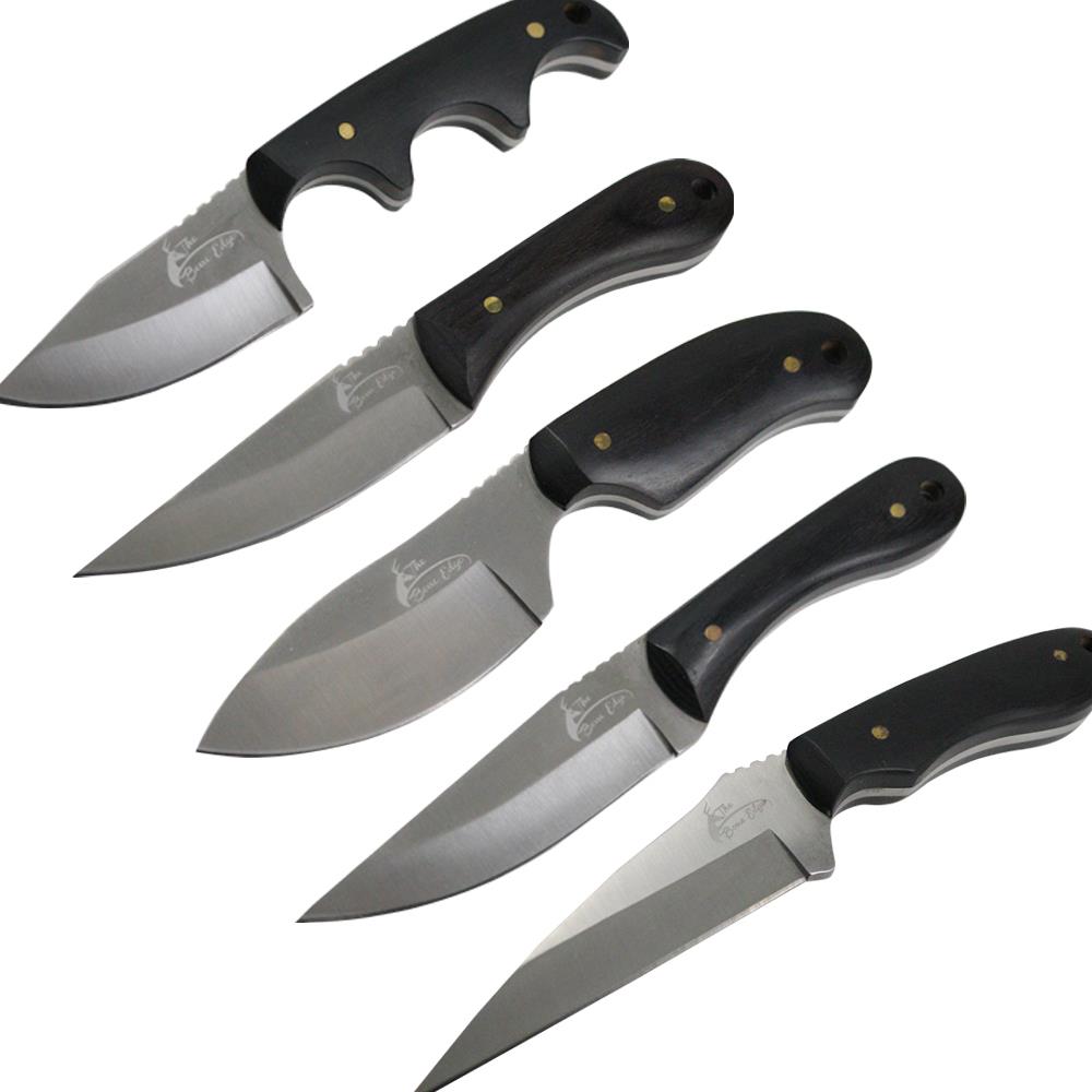 Shelter SLTR5308  13274 Full Tang Wood Handle The Bone Edge Mini Knife with Case, 3CR13 Steel- 6 Piece