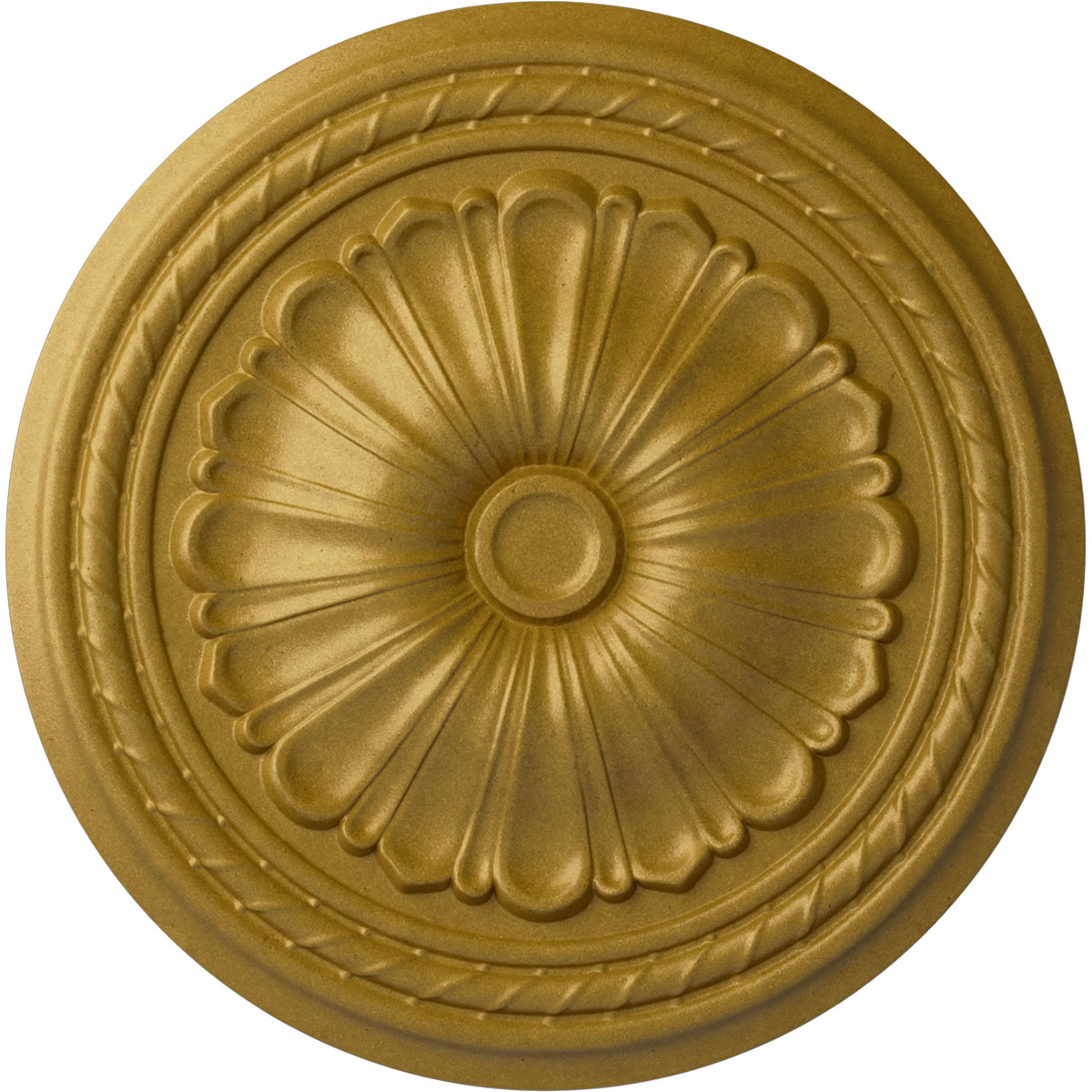Ekena Millwork CM20ALPGS Alexa 20.5-in W x 20.5-in L Painted Pharaohs Gold Polyurethane Whole Ceiling Medallion