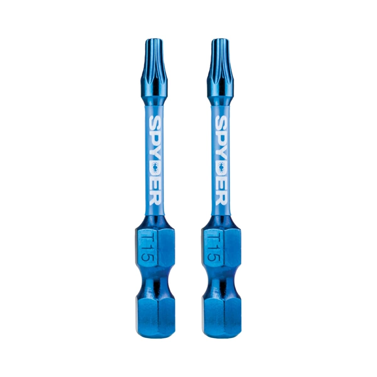 Spyder 19052 Mach-Blue T15 1/4-in x 2-in Torx Impact Driver Bit 2 -Piece