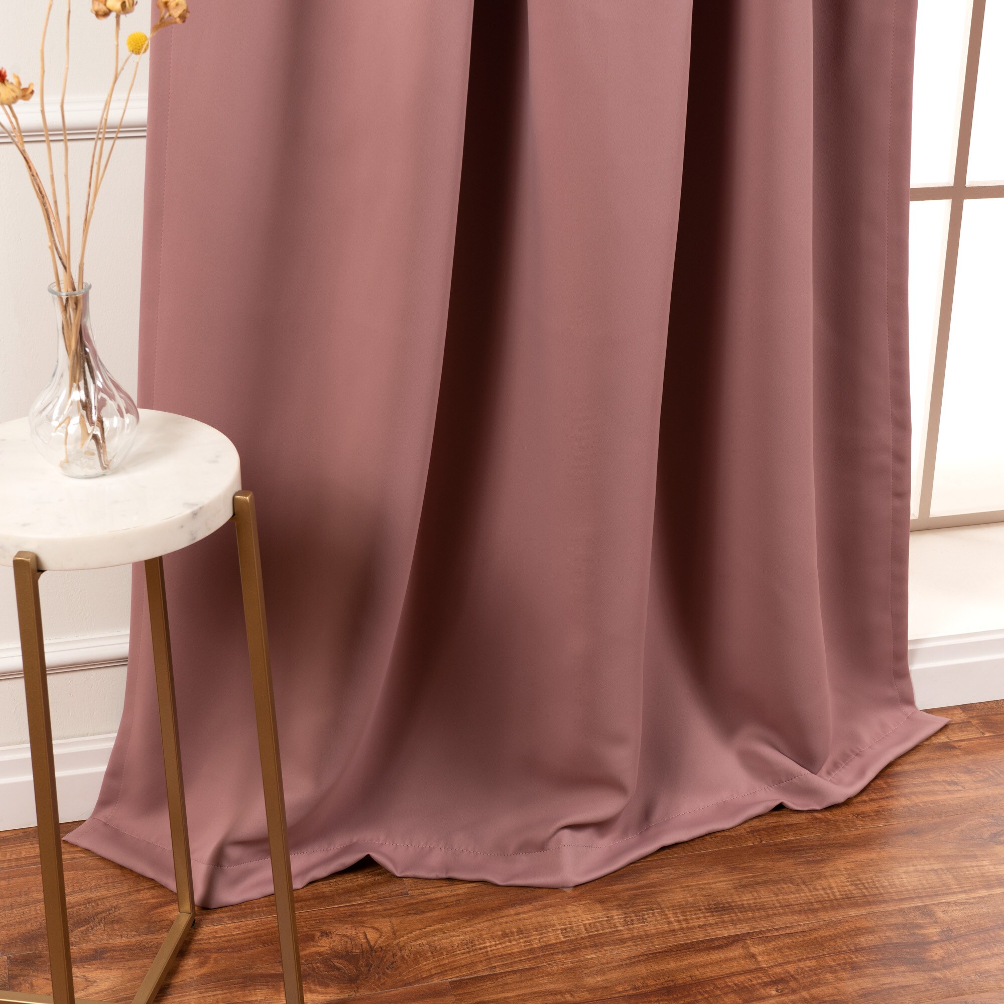 Best Home Fashion SOLID-63-MAUVE curtains - View #5