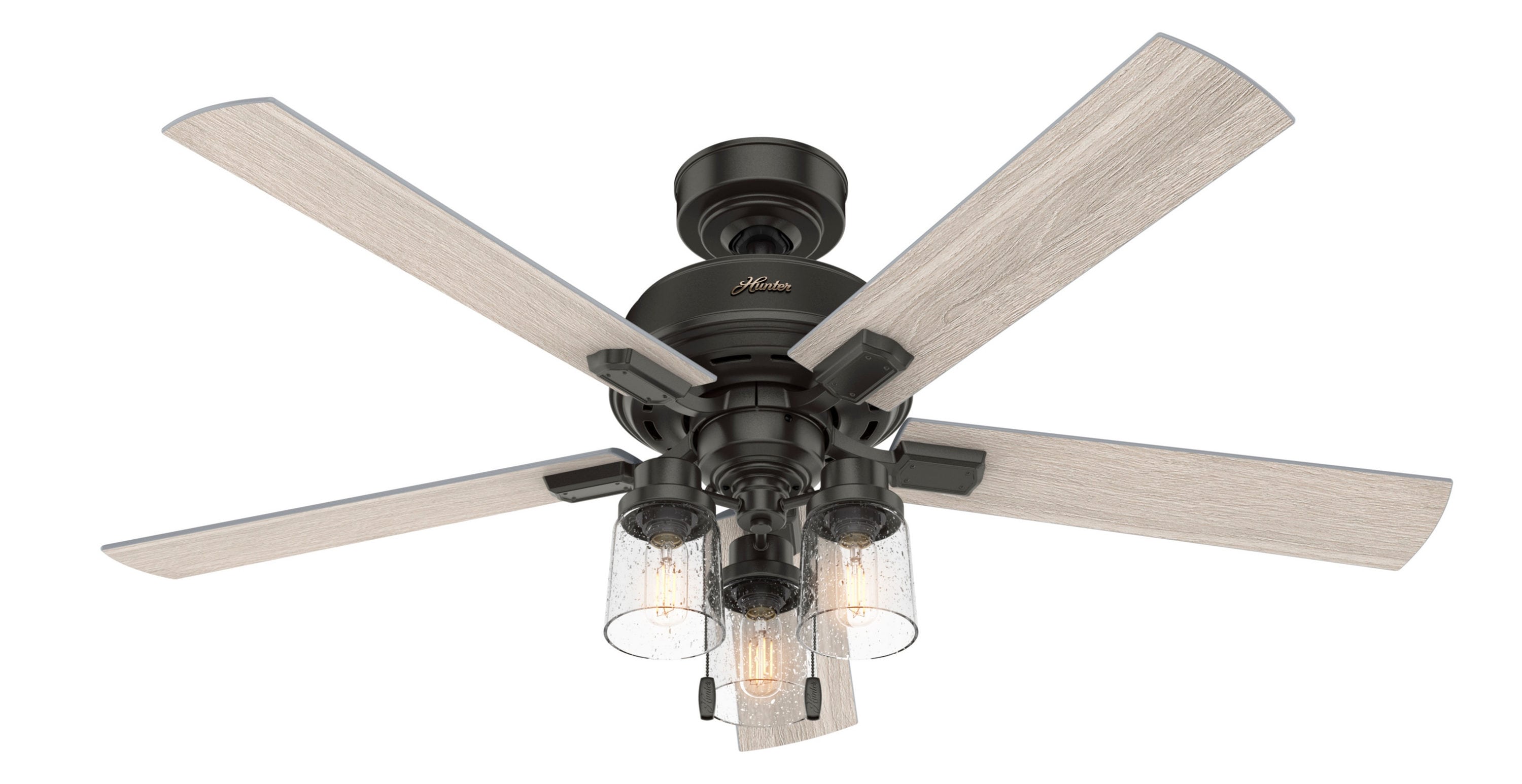Hunter Fan 52 in Casual New Bronze Outdoor Ceiling Fan with Pull Chain 5 Blades 