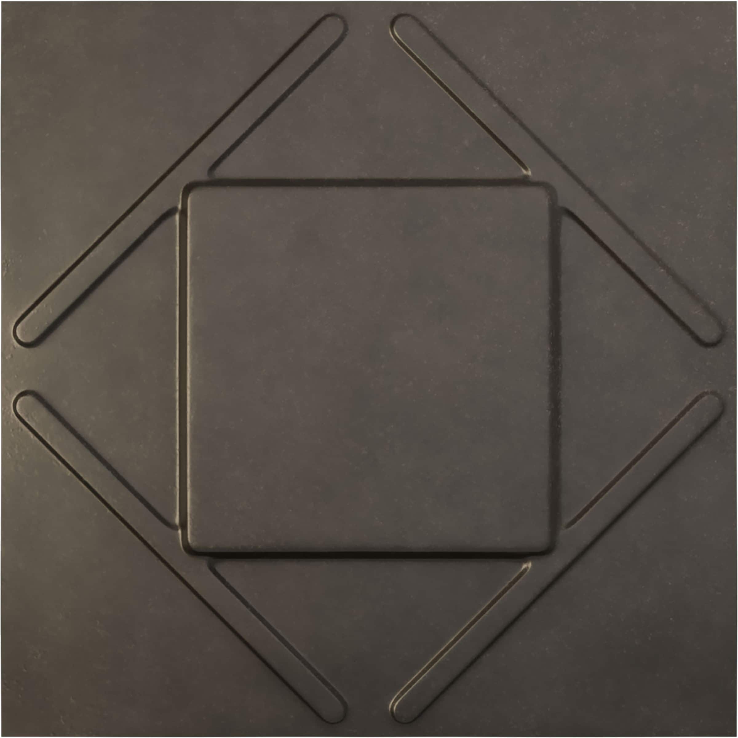 Ekena Millwork WP20X20AEDST 19-5/8-in x 19-5/8-in Embossed Paintable/Stainable Black PVC Wall Panel ( 2.67-sq ft )