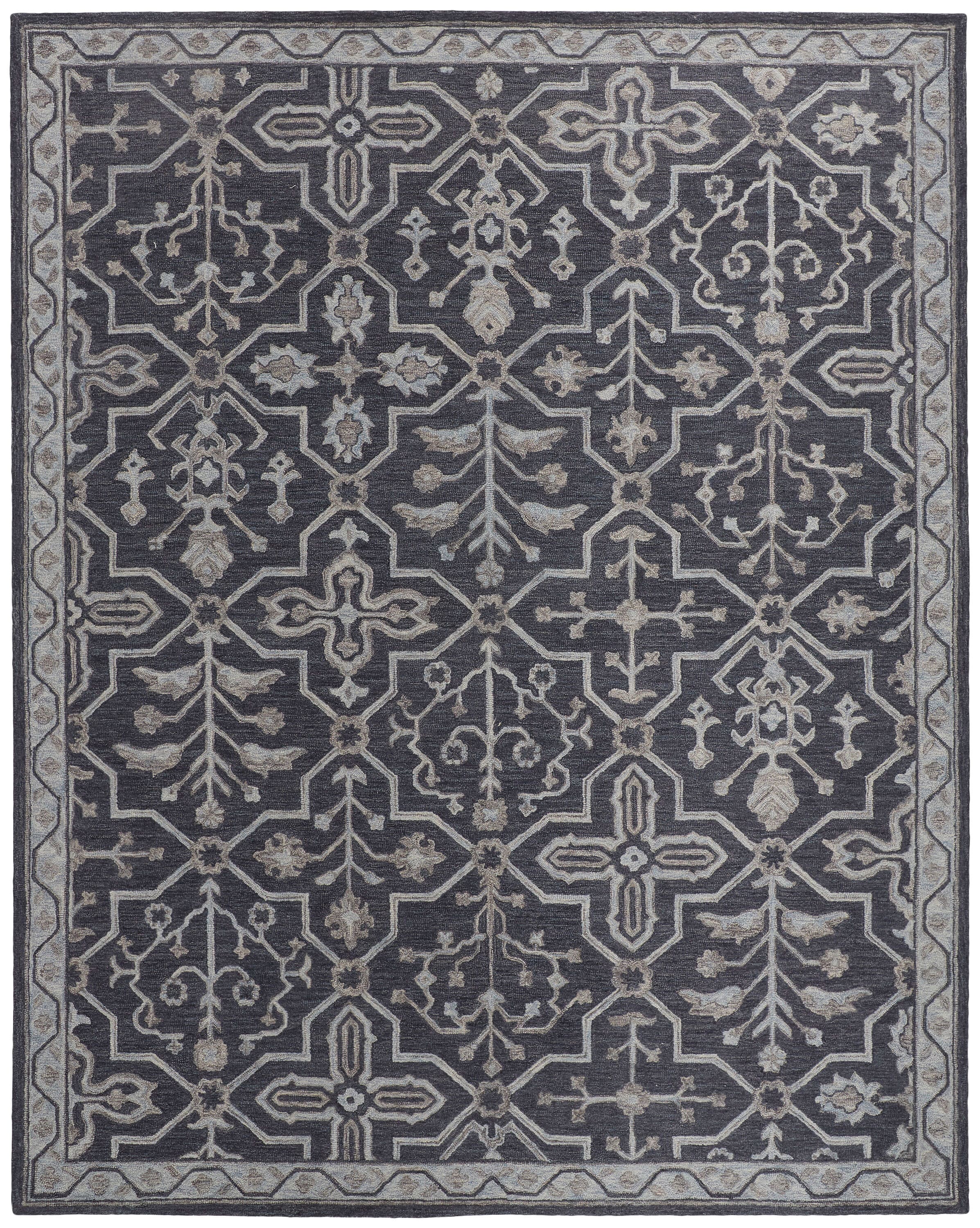 Odyssey Gray Handmade Wool Tufted Rectangular Rug - 2' x 3'