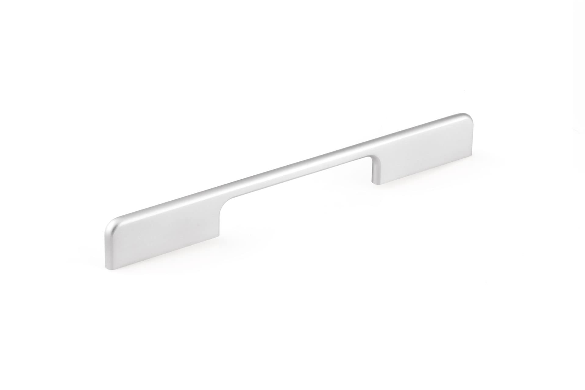 Richelieu 6760192174 5-1/16-in or 7-9/16-in , 128mm or 192mm Center to Center Matte Chrome Dual Mount Rectangular Handle Drawer Pulls