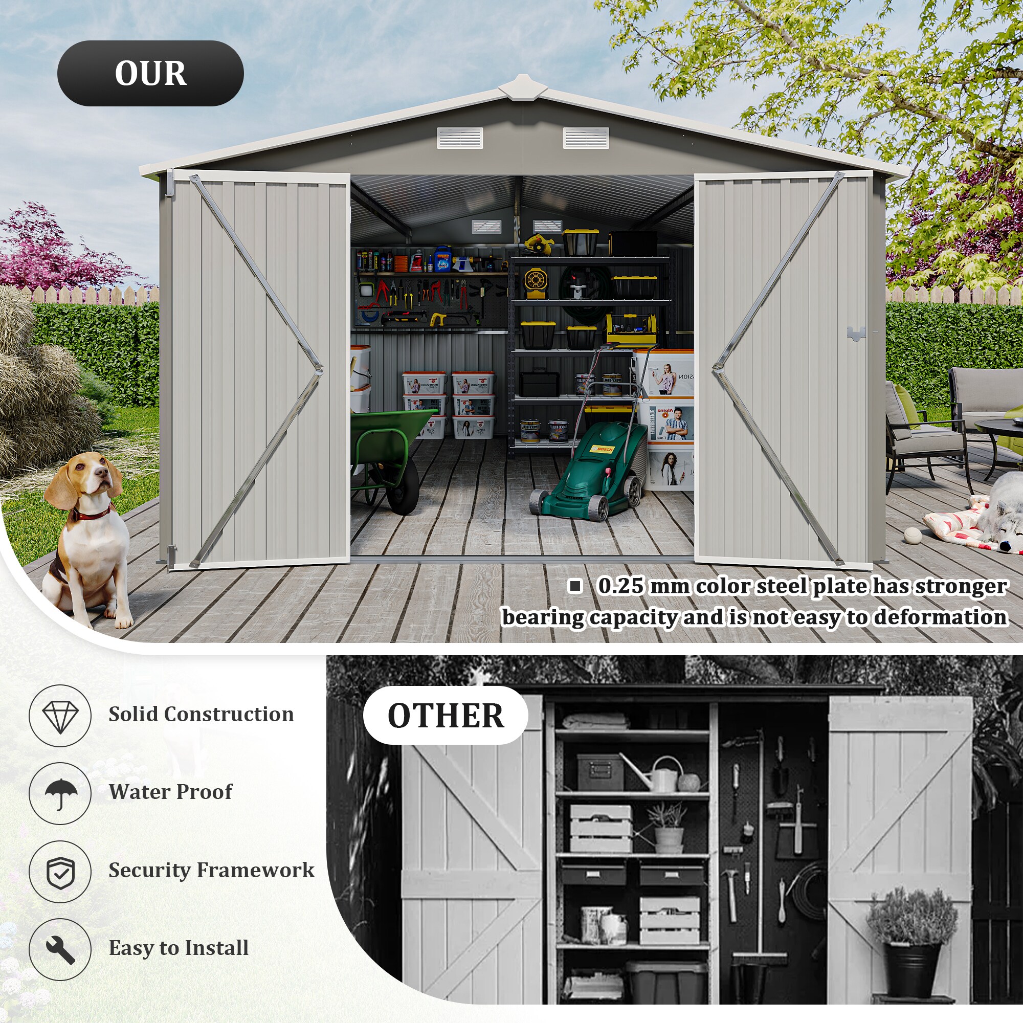 LOVMOR SF-H-W1598S00023 Small-Outdoor-Storage - View #4