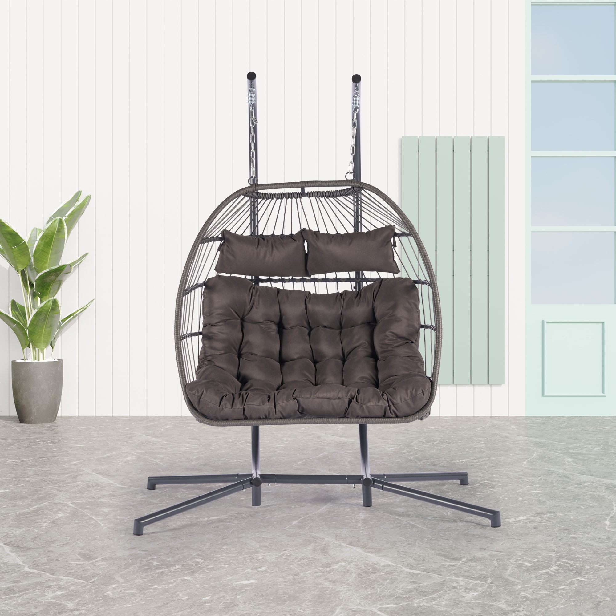  BODEOS03DG Dark Grey Metal Glider Swing