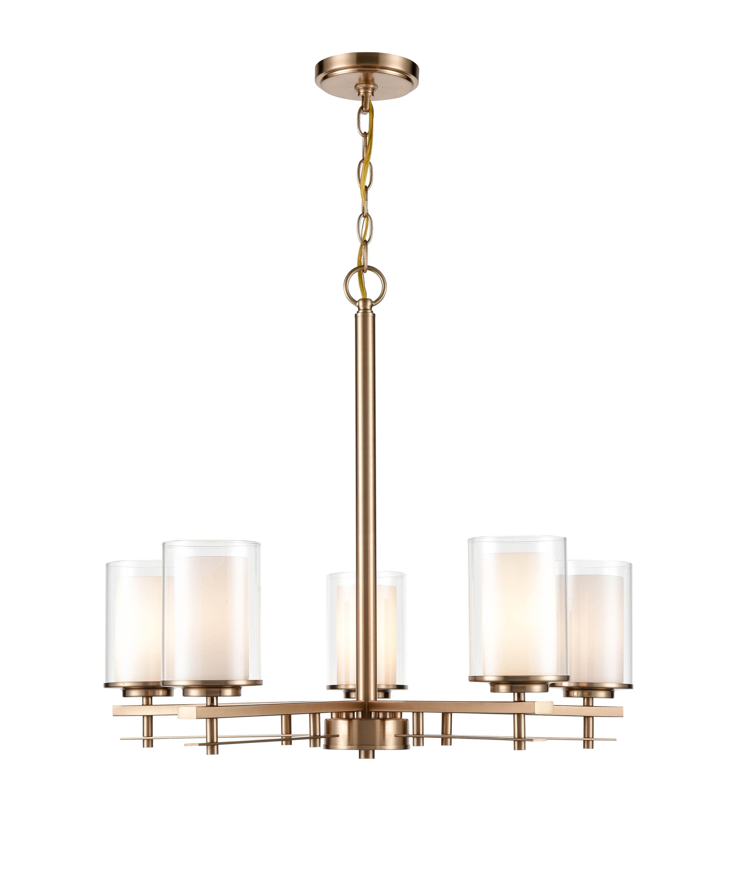 Millennium Lighting Asheville 3-Light Modern Gold Glam Clear Glass