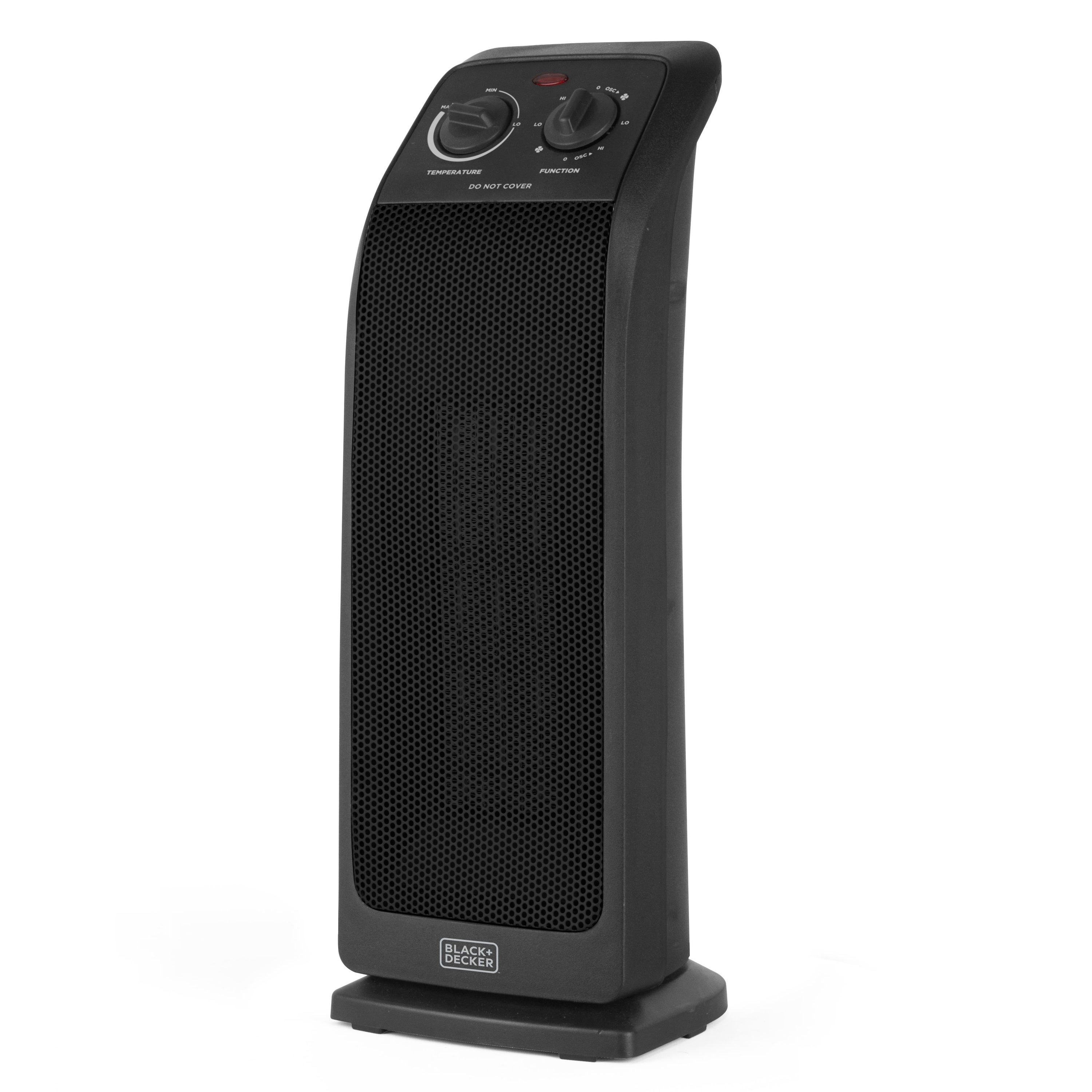 BLACK+DECKER Up to 1500-Watt Ceramic Compact Personal Indoor Electric Space  Heater with Thermostat in the Electric Space Heaters department at
