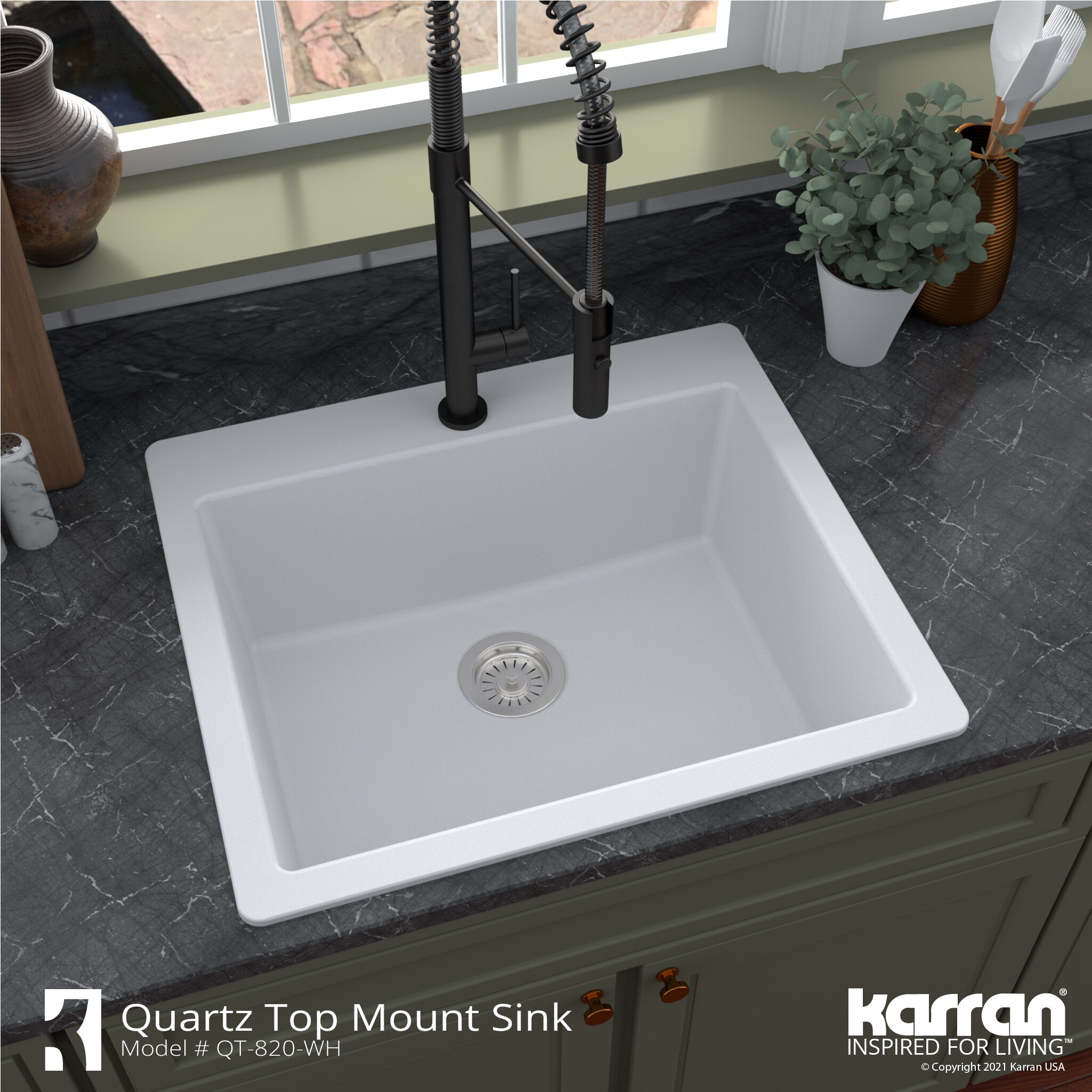 Karran QT-820-WH-PK1 Kitchen-Sinks - View #7
