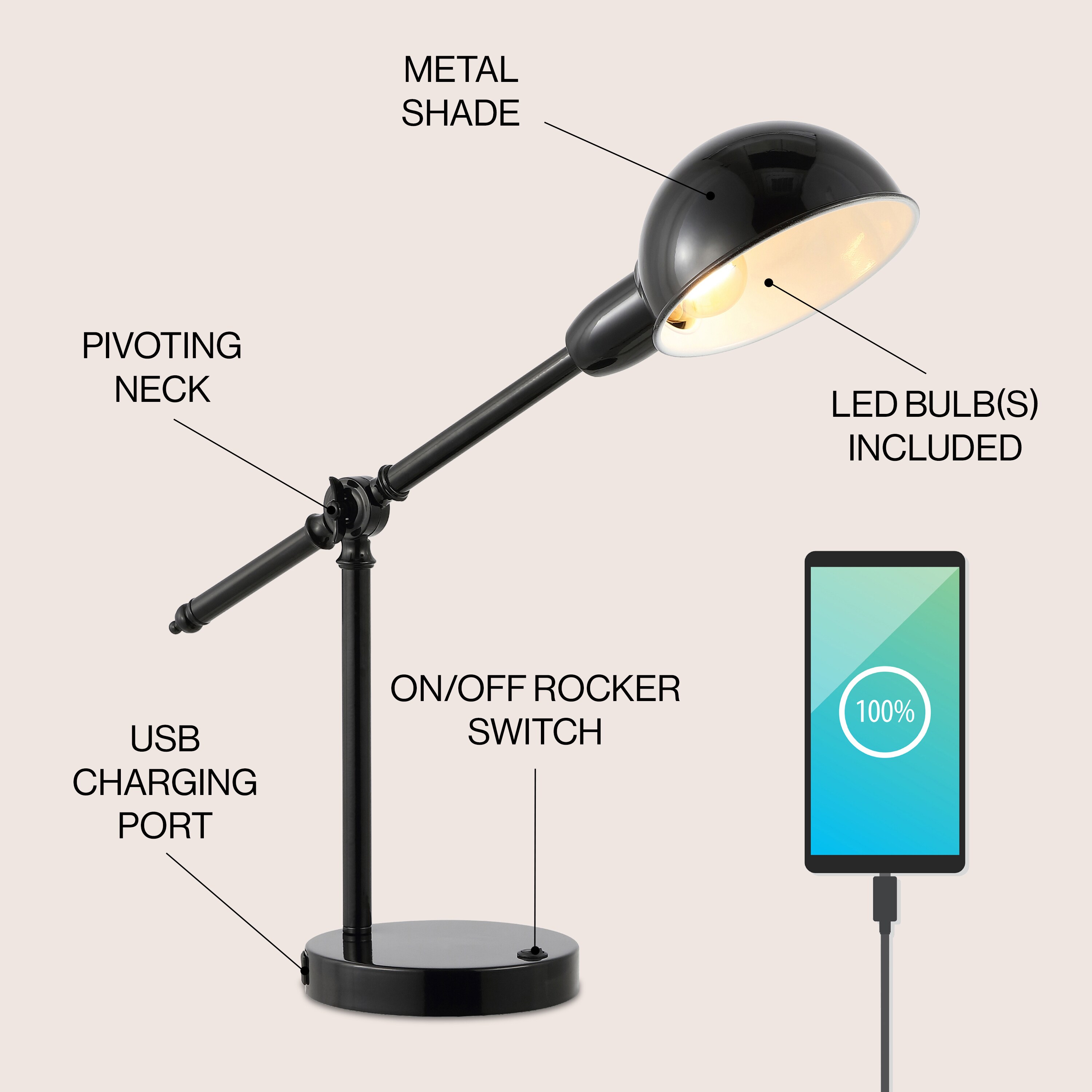 JONATHAN  Y JYL7123A Table-Lamps - View #3