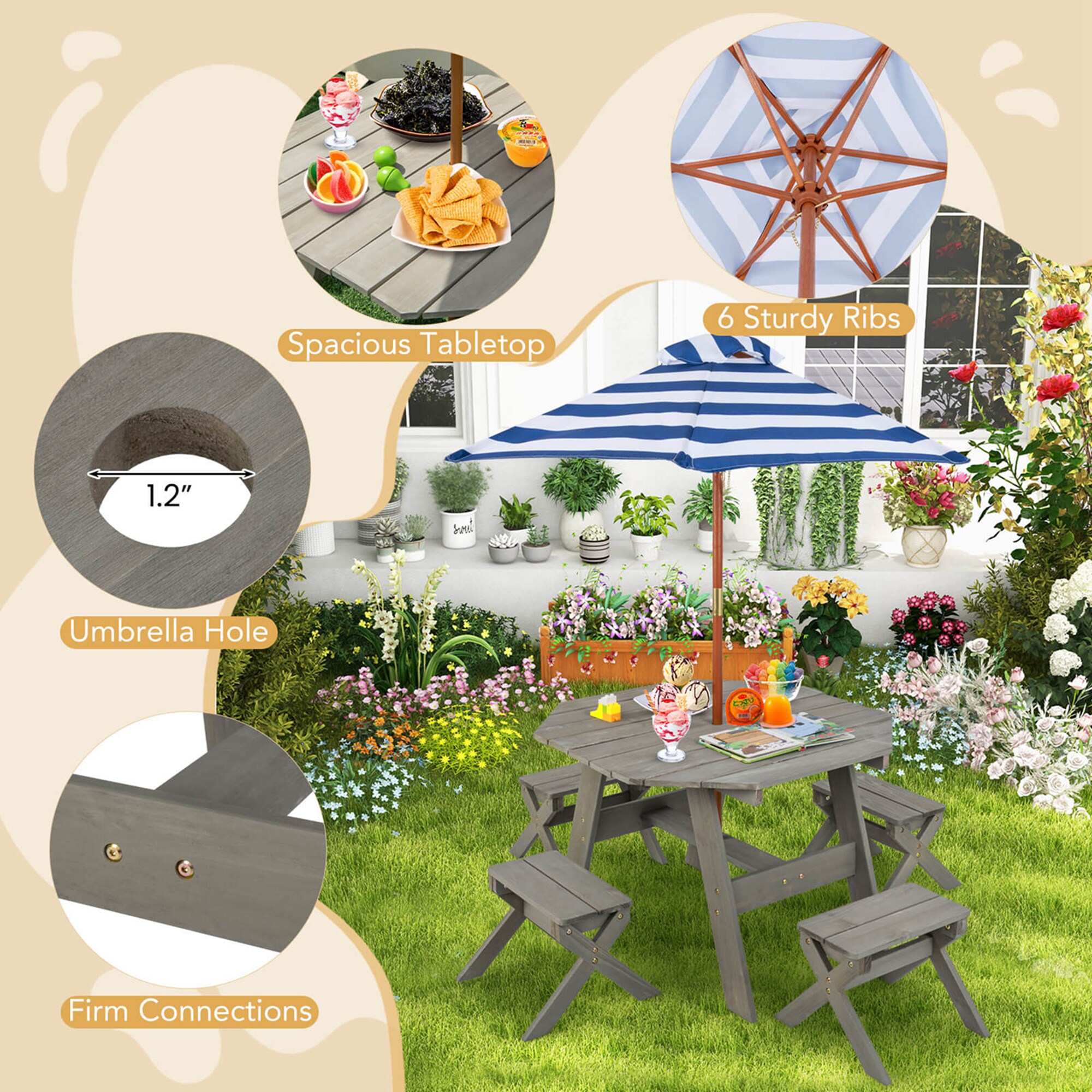 Costway HCST02805 Accent-Table-Sets - View #3