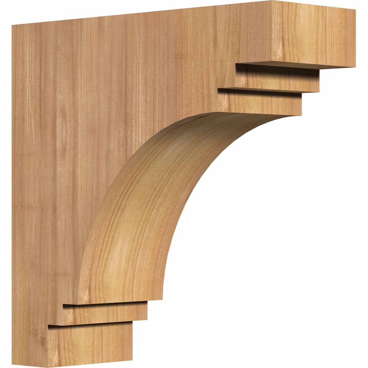 Ekena Millwork COR04X10X10PEC00SWR 3.5-in x 10-in x 10-in Pescadero Unfinished Western red cedar Wood Paintable/Stainable Corbel