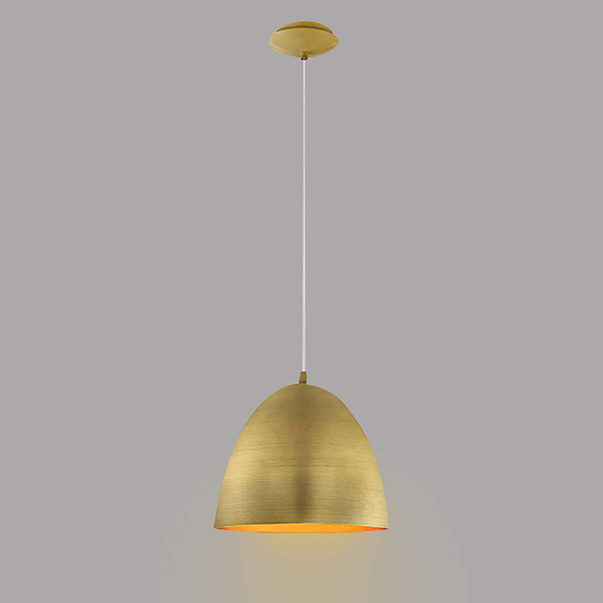 Coretto 11.82" Gold Glass Pendant Light with Adjustable Cord