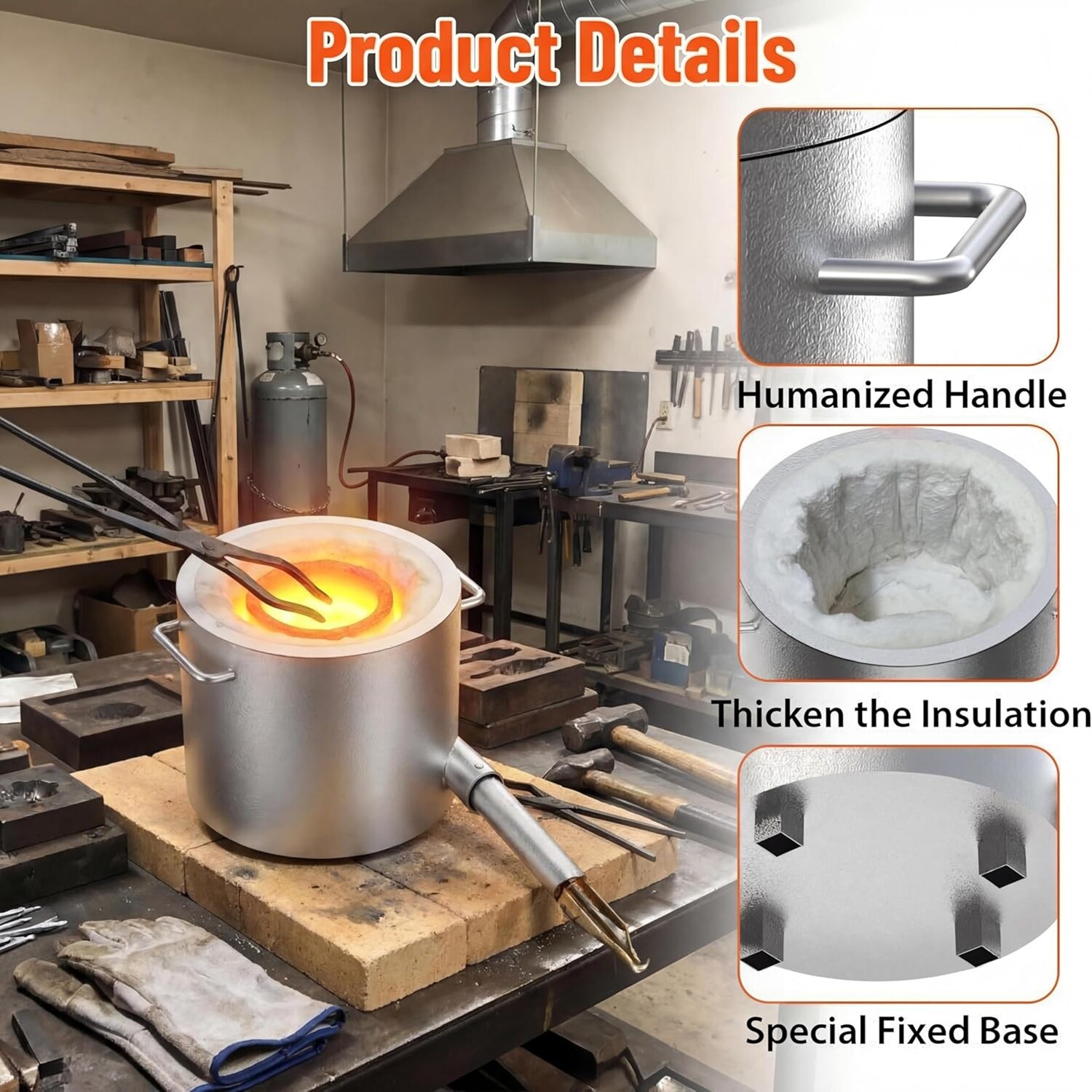 Garvee 6 kg Propane Melting Furnace Kit 2372 degrees Fahrenheit