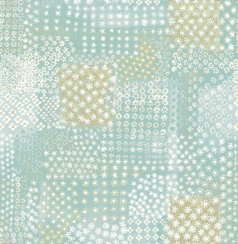 A-Street Prints 1014-001863 Kismet 56.0-Sq. Feet Turquoise Non-woven Floral Unpasted Wallpaper