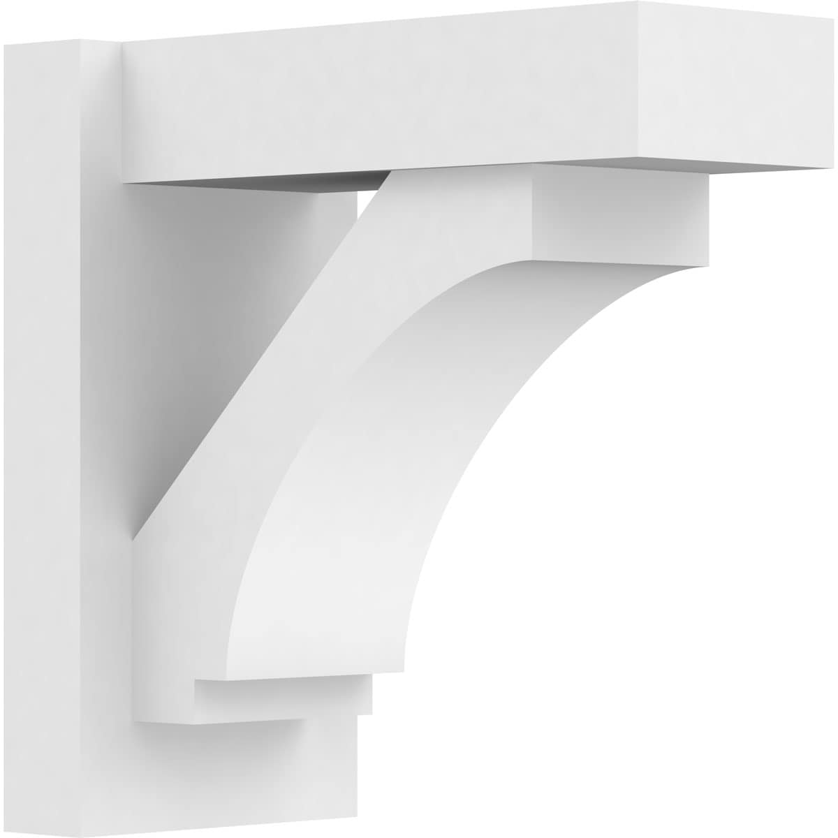 Ekena Millwork OUTP07X14X14IMP05 7-in W x 14-in D x 14-in H Imperial Architectural Grade PVC Outlooker with Block Ends