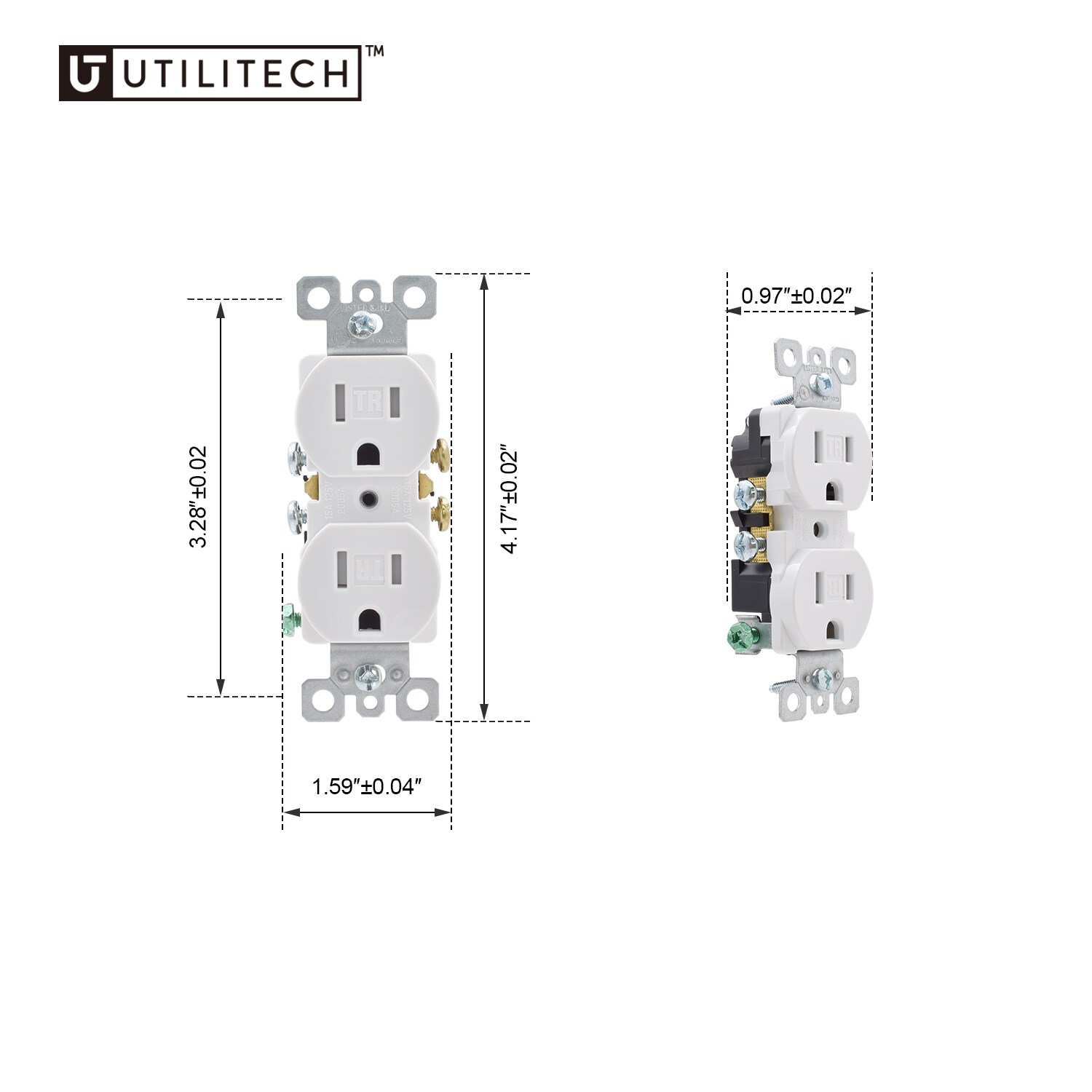 Utilitech 2005A-WH10 receptacles - View #3