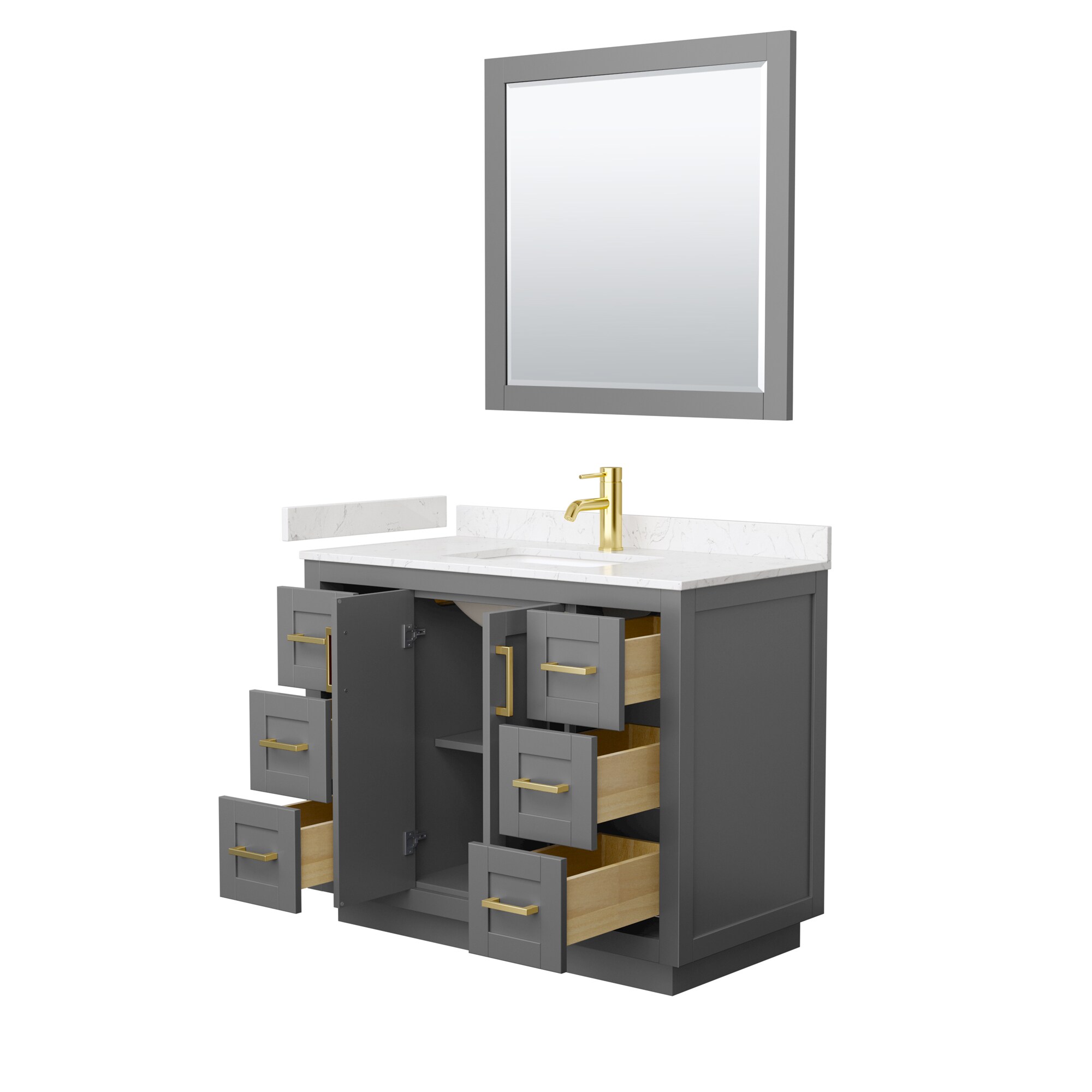 Wyndham Collection WCF292942SGGC2UNSM34 Bath-Vanity-Combo - View #3
