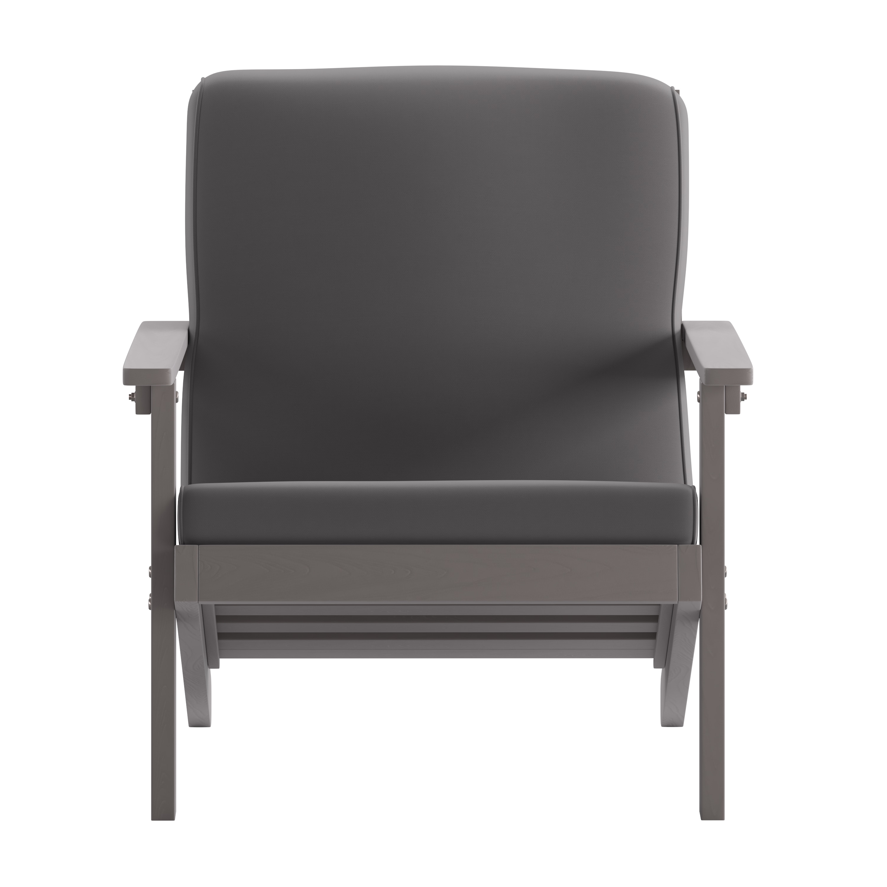 Gray Resin Frame Deep Seat Adirondack Chair with Cushions