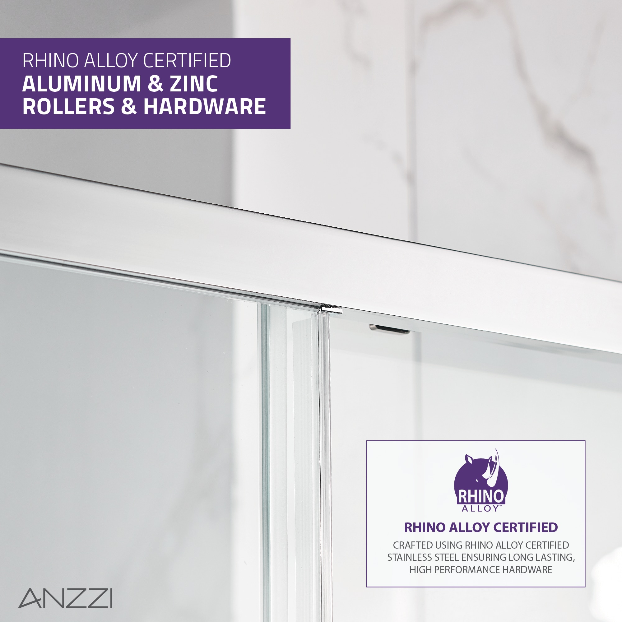 Halberd 60" x 72" Polished Chrome Framed Shower Door