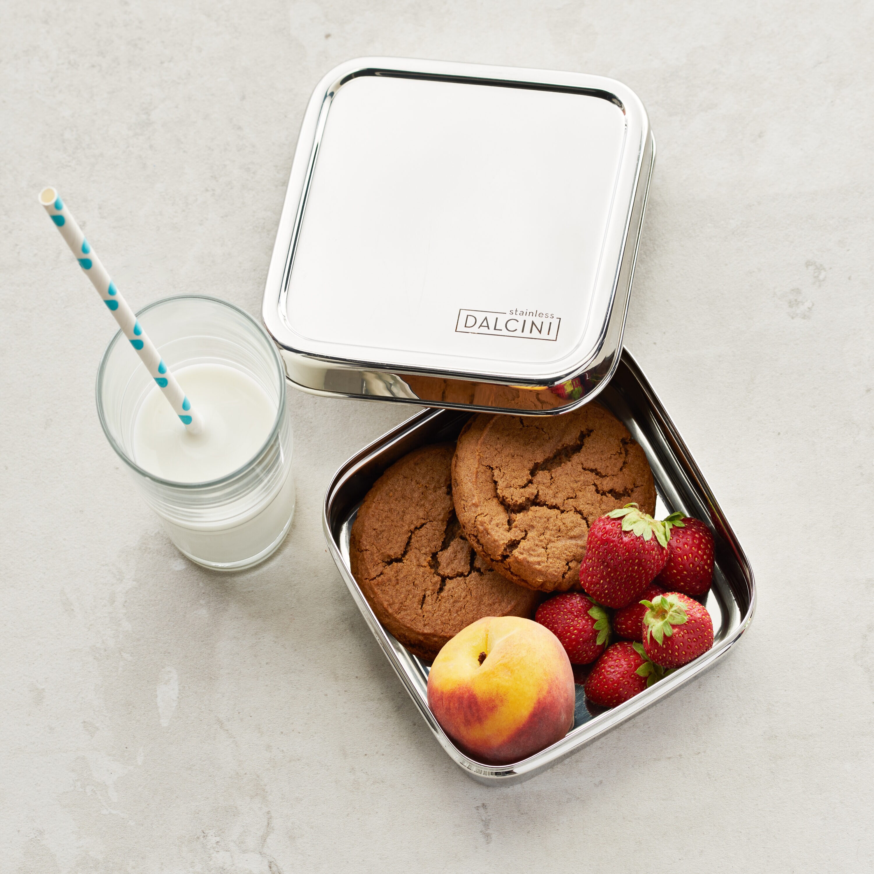 DALCINI Quart Stainless Steel Bpa-free Reusable Bento Box Set with Lid in  the Food Storage Containers department at