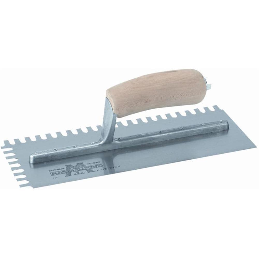 Marshalltown 719S 9/16-in x 3/4-in x 3/8-in Ground Steel U-notch Ceramic Floor Trowel