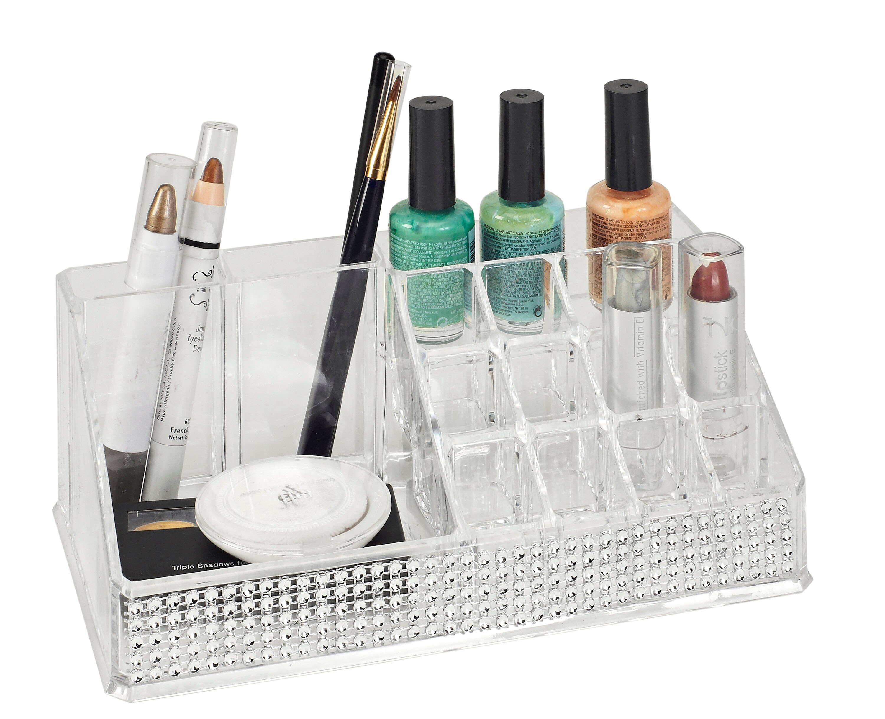 Command 8.6-in W x 3.12-in H x 2.95-in D Clear Plastic Caddy