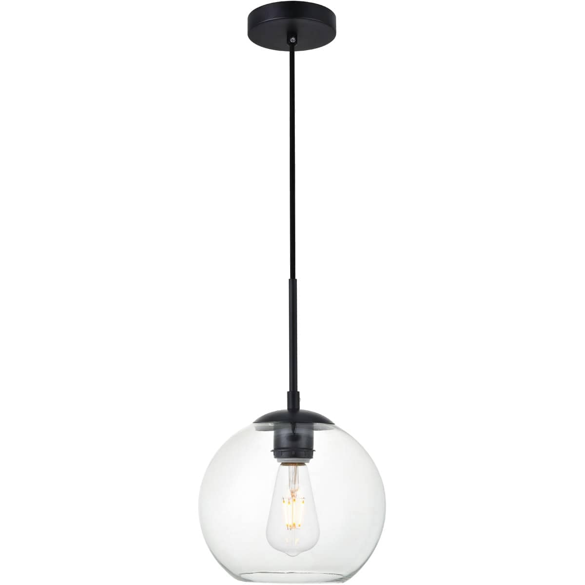 Decovio  12698-BI1 Huntington 1 Light 79 inch Black Pendant Ceiling Light