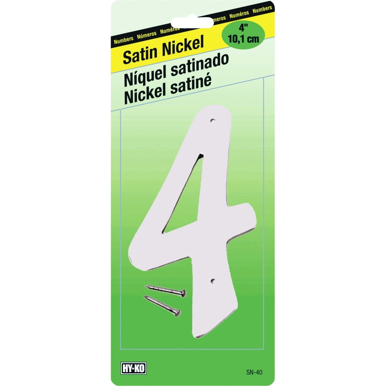 Hy-Ko Products Hy-Ko 4 in. Gray Nickel Number 4 Nail-On