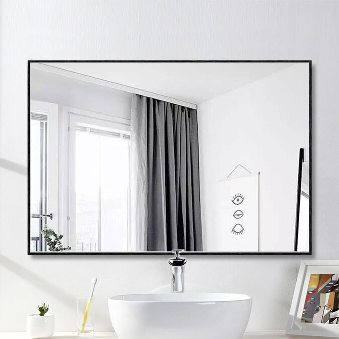 Black Framed Wall Mirror In The Mirrors, Black Wall Mirrors For Bathroom