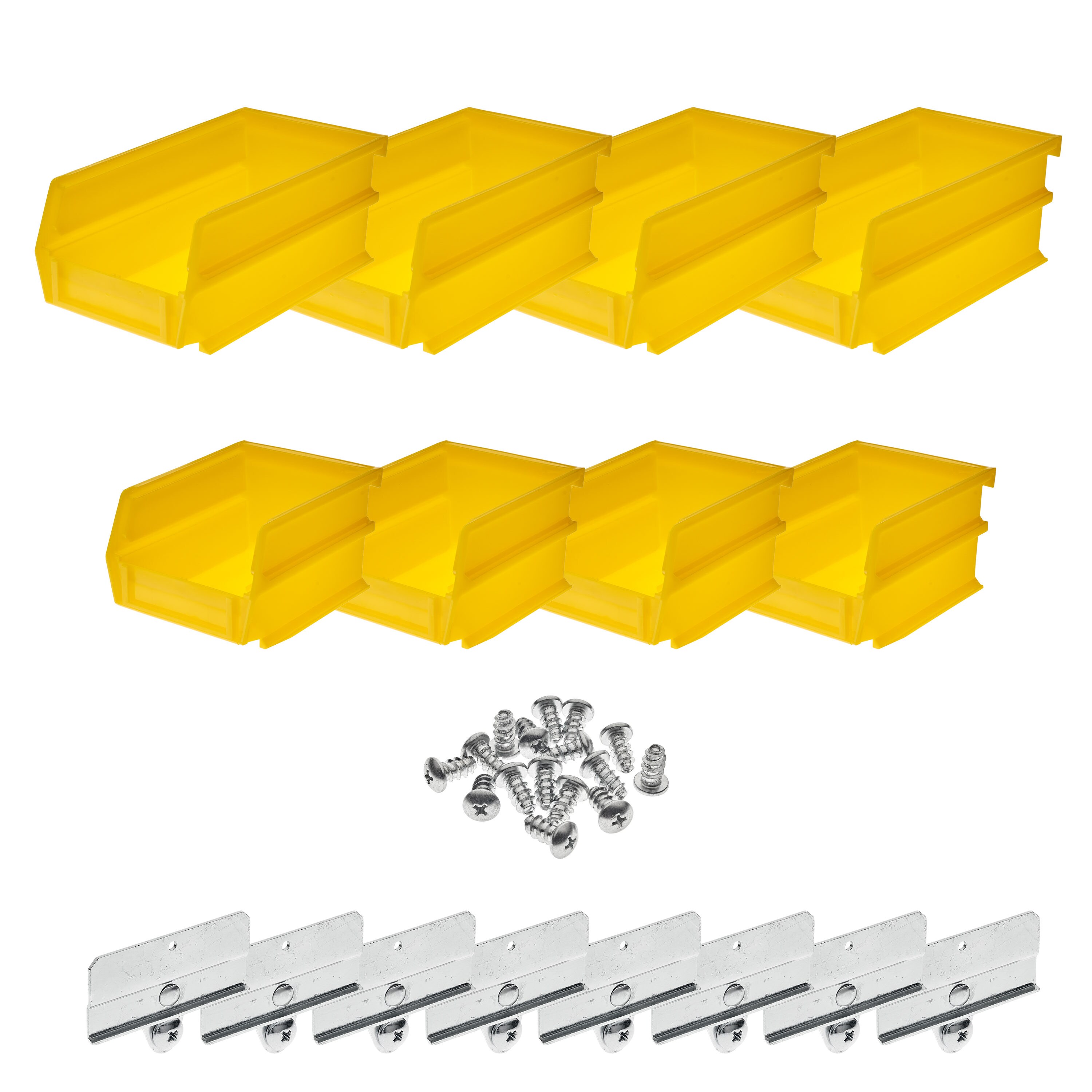 Triton Products 028-Y 16 -Pack ( 4.125-in W x 3-in H x 7.375-in D ) Yellow Polypropylene Stackable Bin