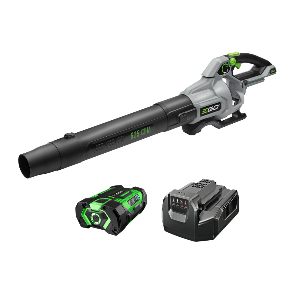 POWER+ 56-volt 615-CFM 170-MPH Battery Handheld Leaf Blower 2.5 Ah