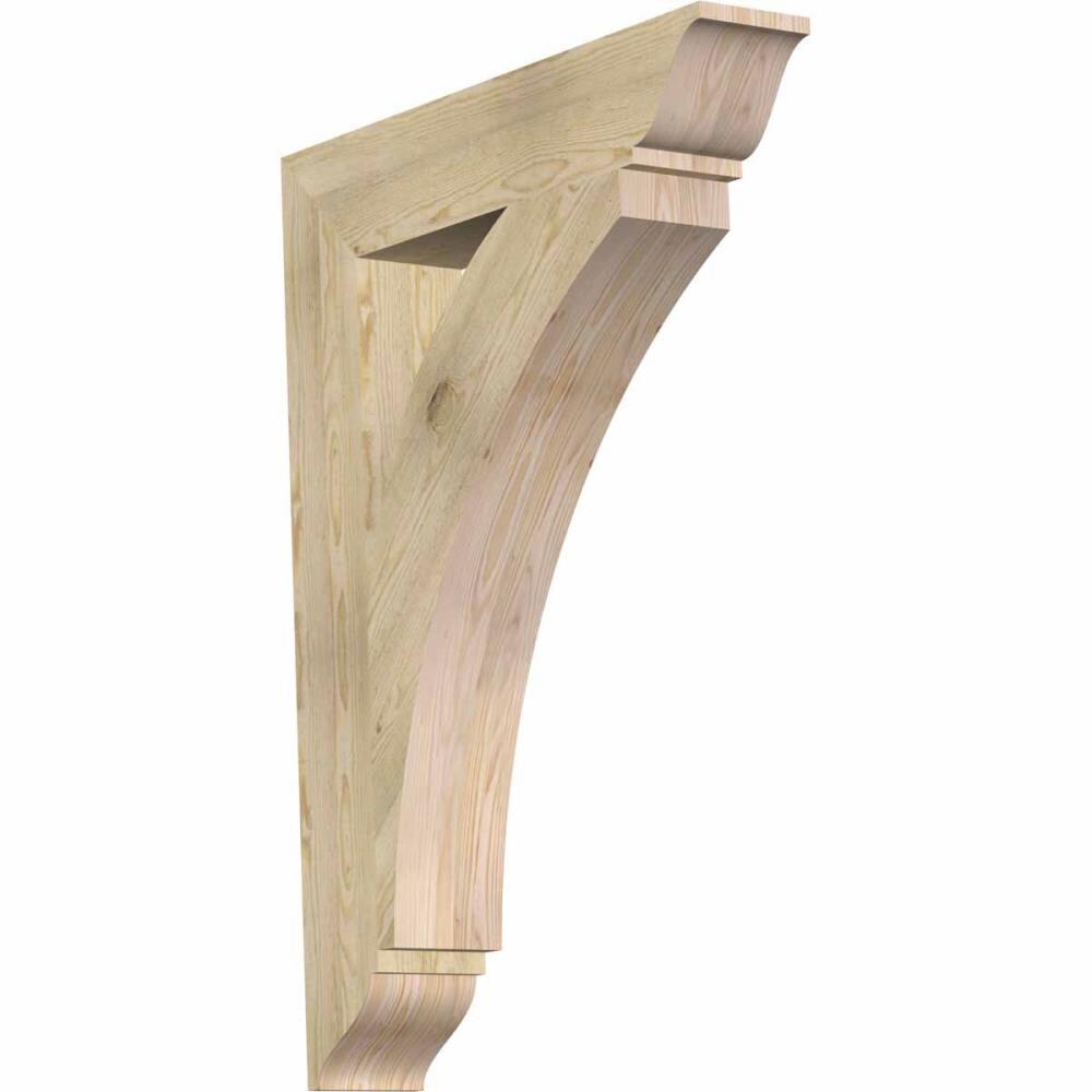 Ekena Millwork BKT06X32X44THR01RDF Thorton traditional rough sawn 6-in x 32-in x 44-in Douglas fir Brown Wood Standard bracket