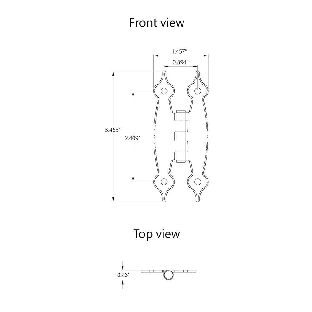 Reliabilt 2 Pack 180 Degree Opening Satin Nickel Flush Cabinet Hinge In